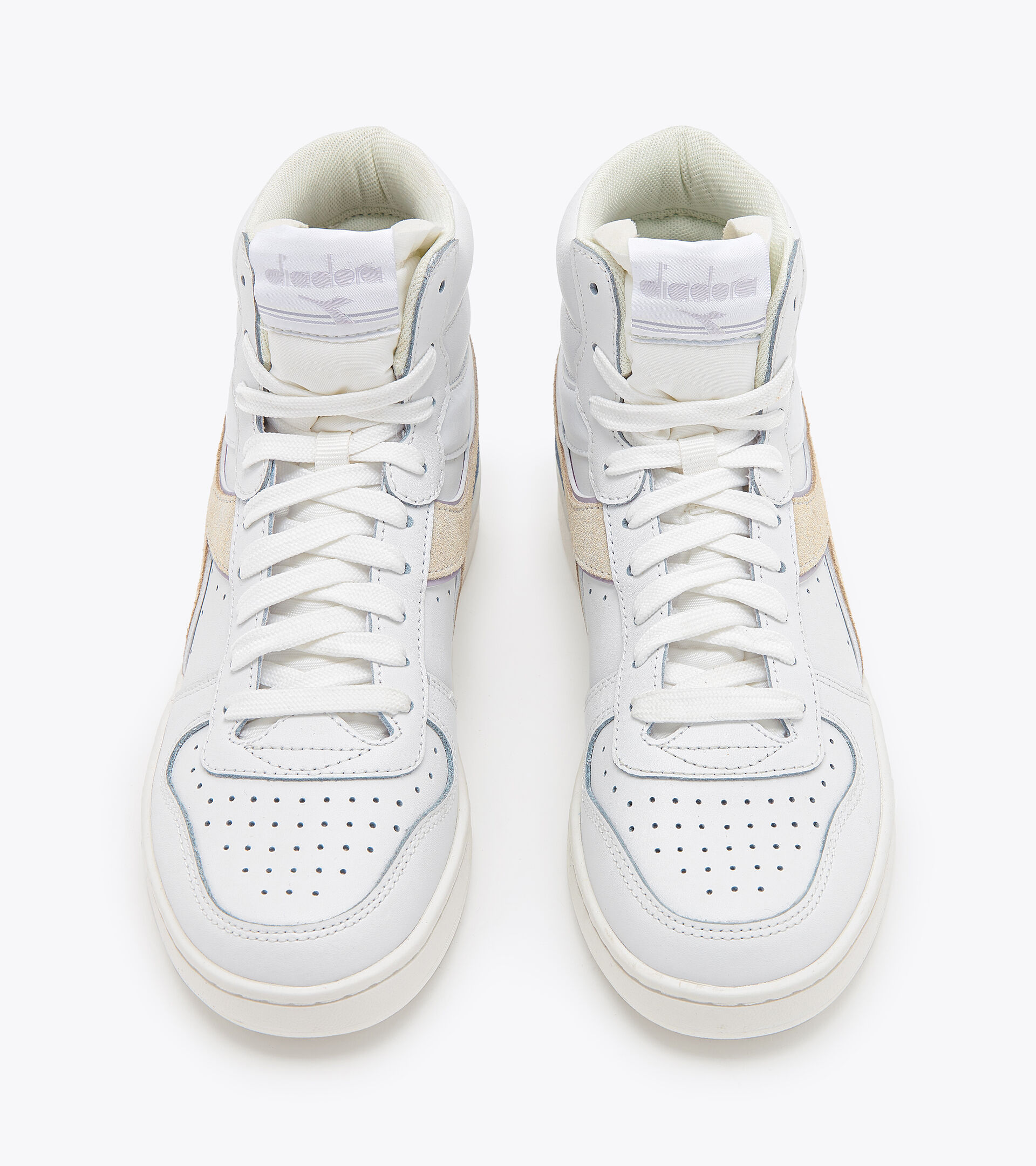 Sportswear sneaker - Women MAGIC BASKET MID LEATHER WN WHITE/LILAC MARBLE - Diadora