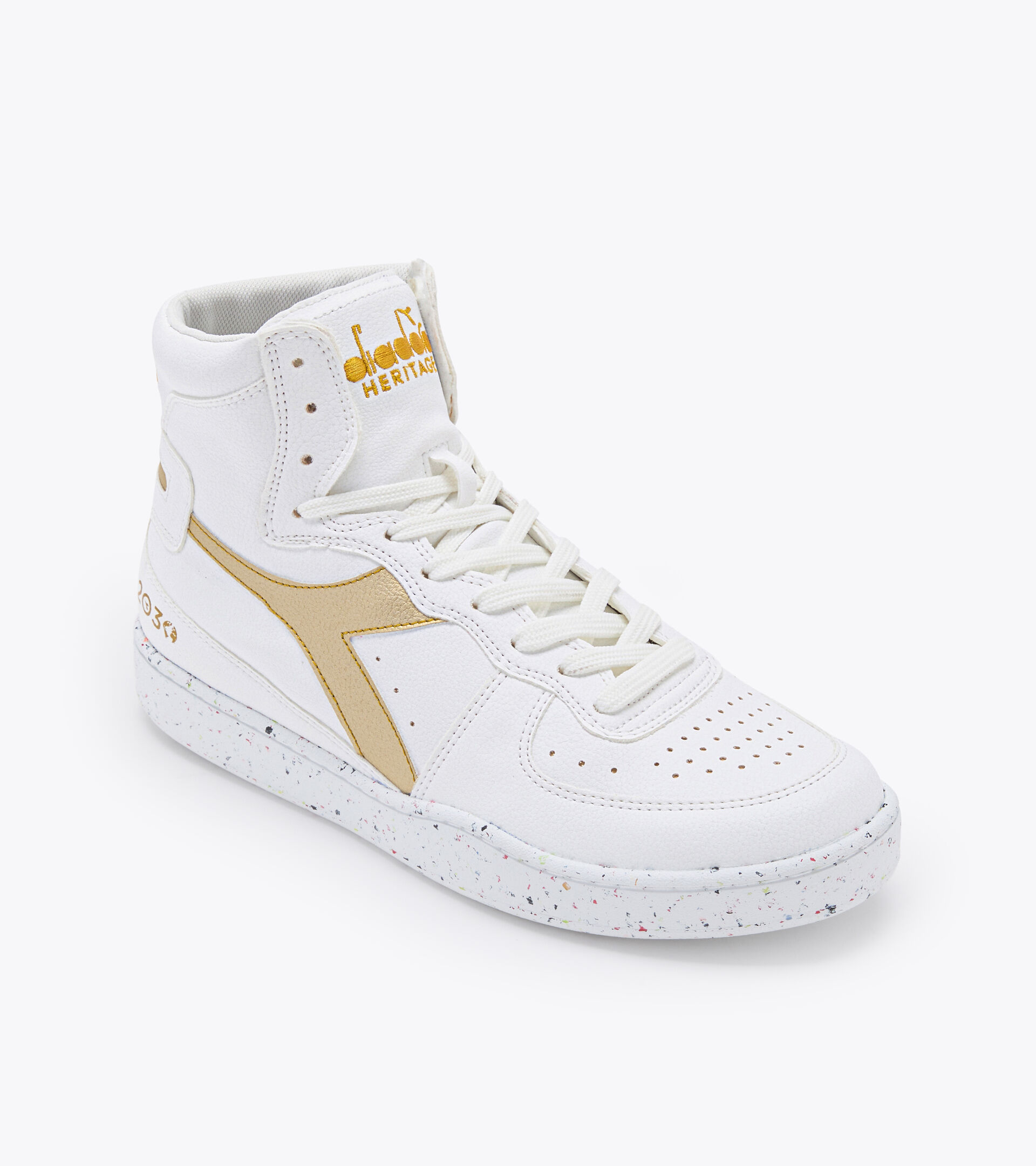 Heritage shoes - Unisex MI BASKET 2030 WHITE/RICH GOLD (C5363) - Diadora