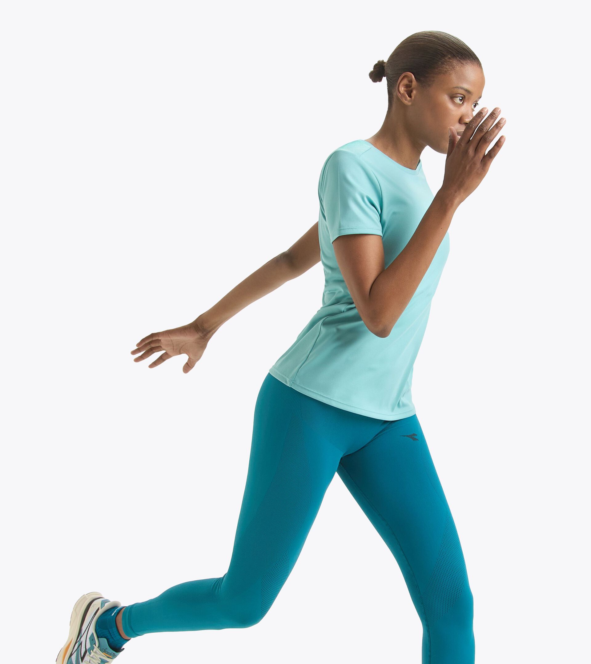 Sports t-shirt - Women L. SS T-SHIRT RUN DUSTY TURQUOISE - Diadora