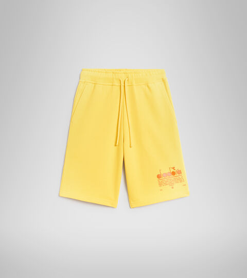 BERMUDA MANIFESTO, SCHEIBE GELB Bermudas aus aufgerauter Baumwolle - Unisex BERMUDA MANIFESTO SCHEIBE GELB - Diadora
