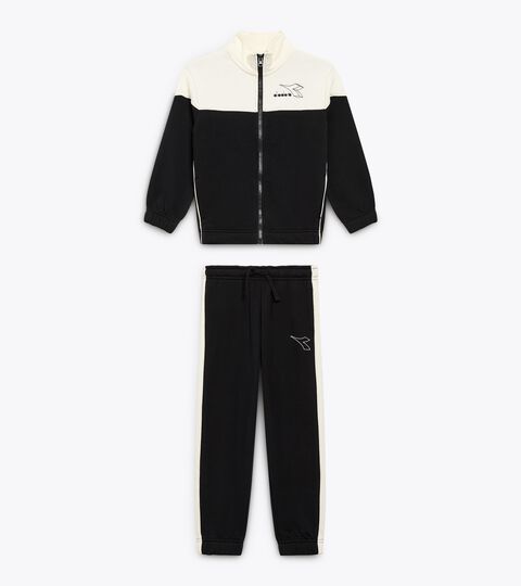 JU. TRACKSUIT FZ LOGO (FT), BLACK Coordinated tracksuit - Boys and girls JU. TRACKSUIT FZ LOGO (FT) BLACK - Diadora