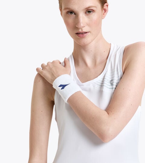 WRISTS BAND COURT, BLANC VIF Serre-poignets contre la transpiration WRISTS BAND COURT BLANC VIF - Diadora