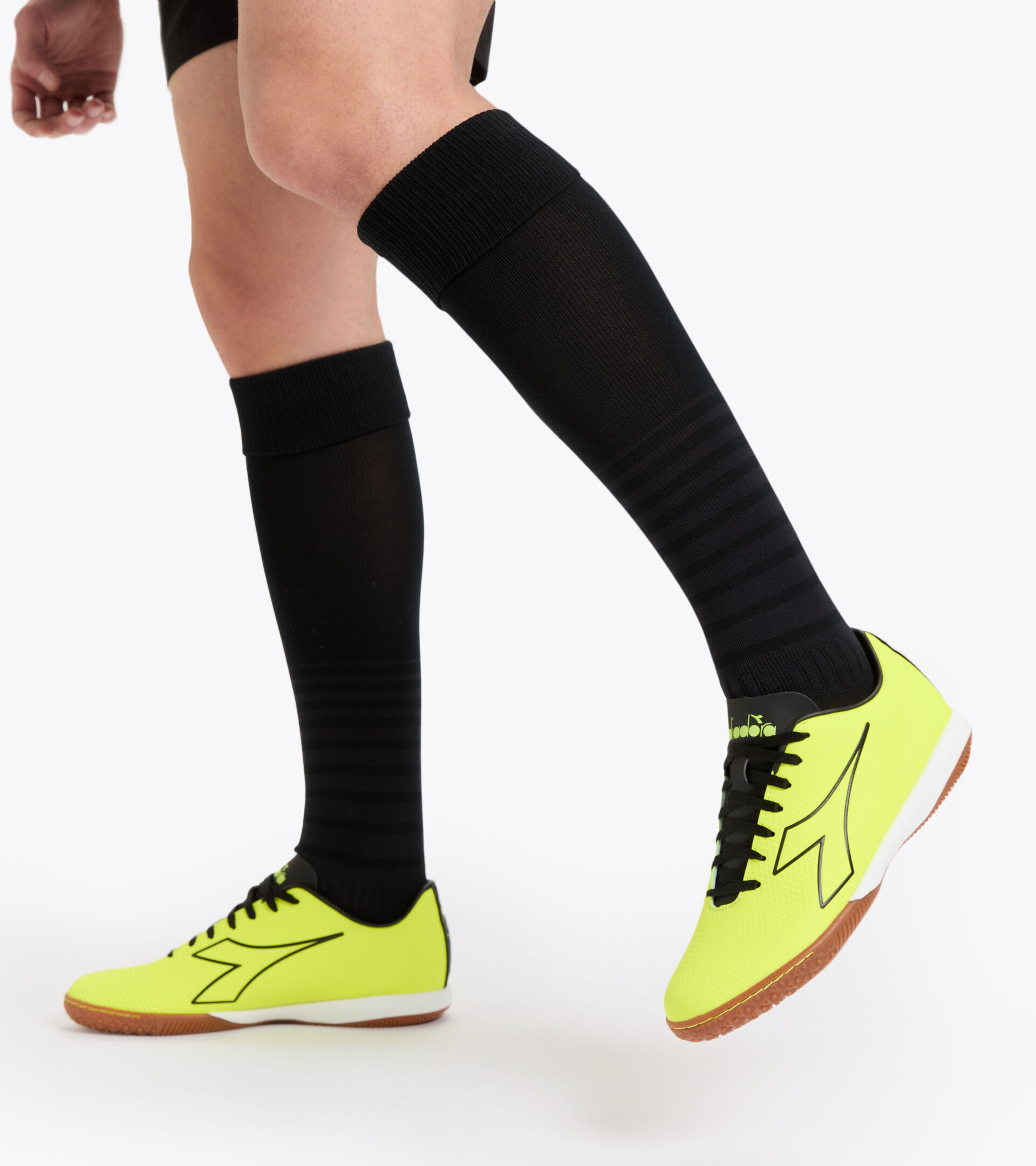 Futsal-Schuh für Indoor-Böden und Parkett - Herren PICHICHI 4 IDR FLUO GELB DD/SCHWARZ - Diadora