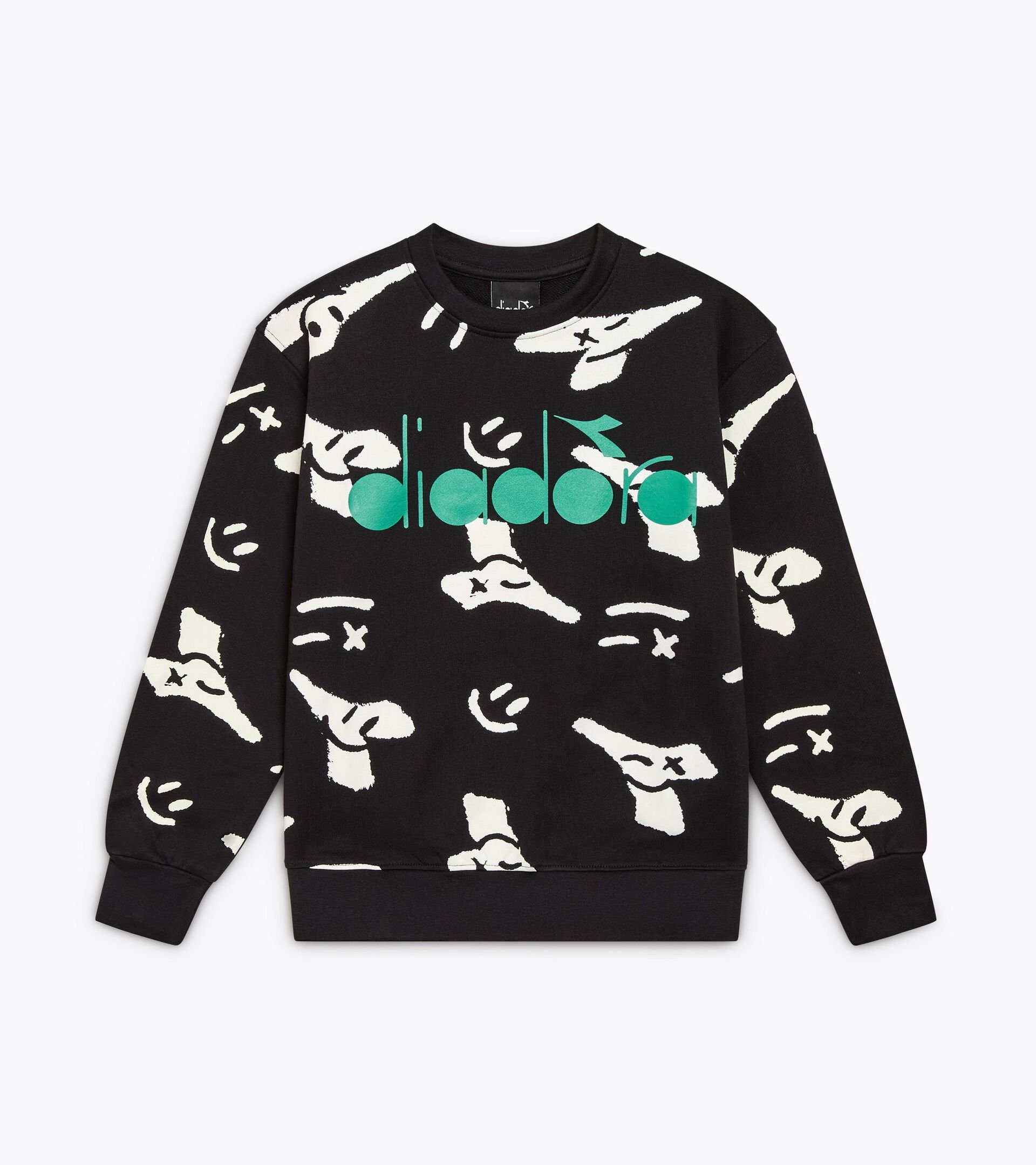 Sudadera de cuello redondo - Niño JB. SWEATSHIRT SMILE LOGO NEGRO - Diadora