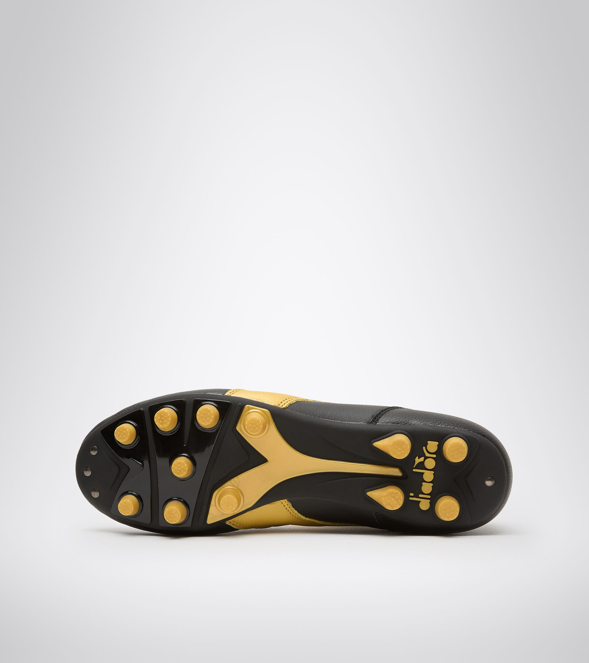 Firm ground football boot BRASIL LT+ MDPU BLACK/GOLD - Diadora