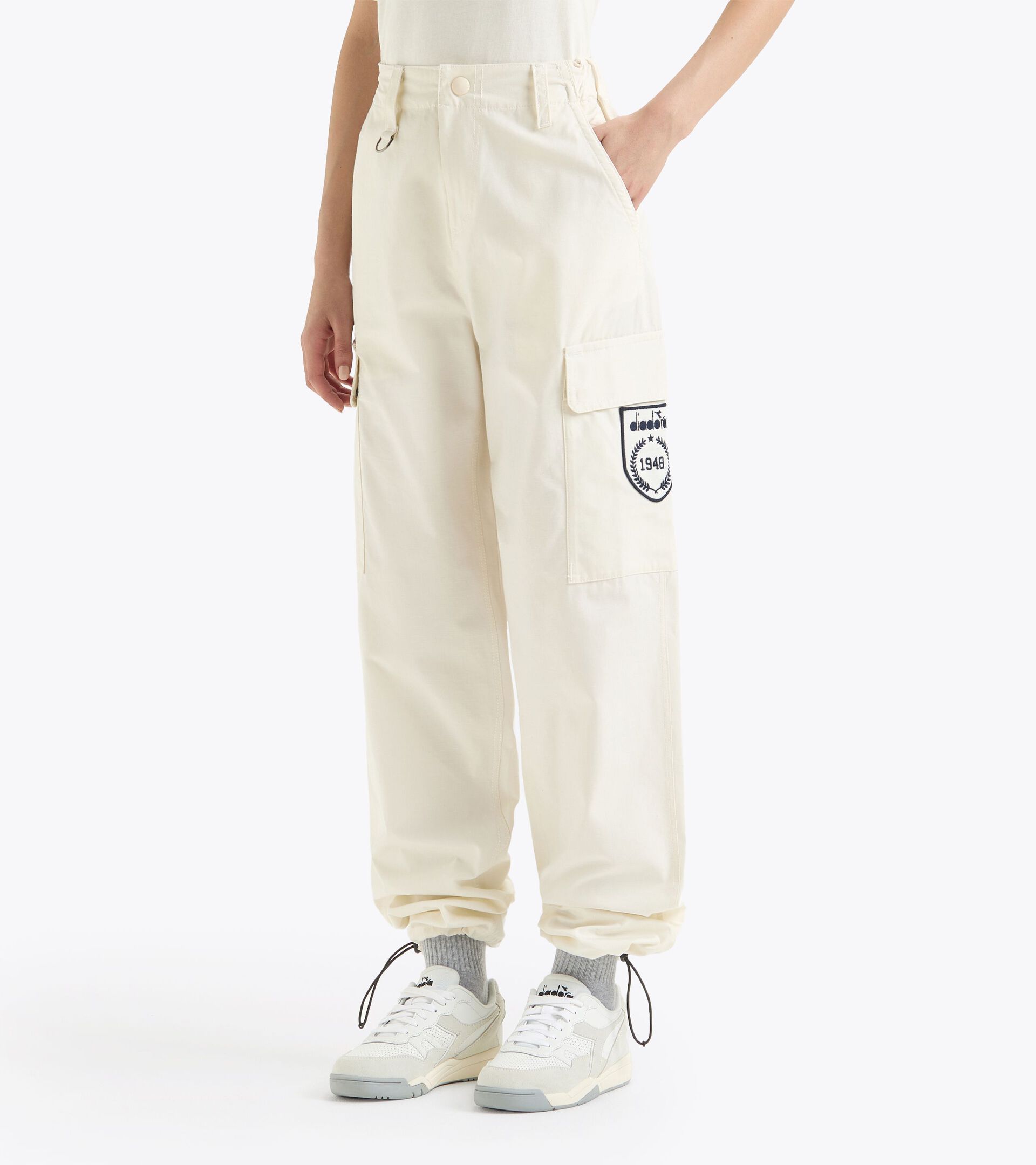 Pantaloni sportivi workwear - Made in Italy - Gender Neutral PANT LEGACY BIANCO BURRO - Diadora