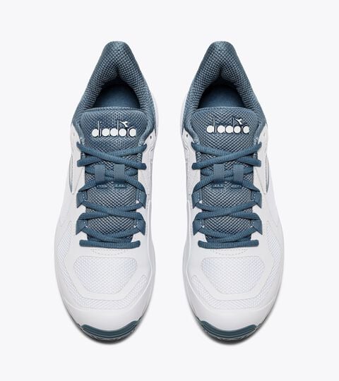 TROFEO 2 AG PKL, WHITE/OCEANVIEW Pickleball shoes for hard surfaces or clay courts - Men TROFEO 2 AG PKL WHITE/OCEANVIEW - Diadora