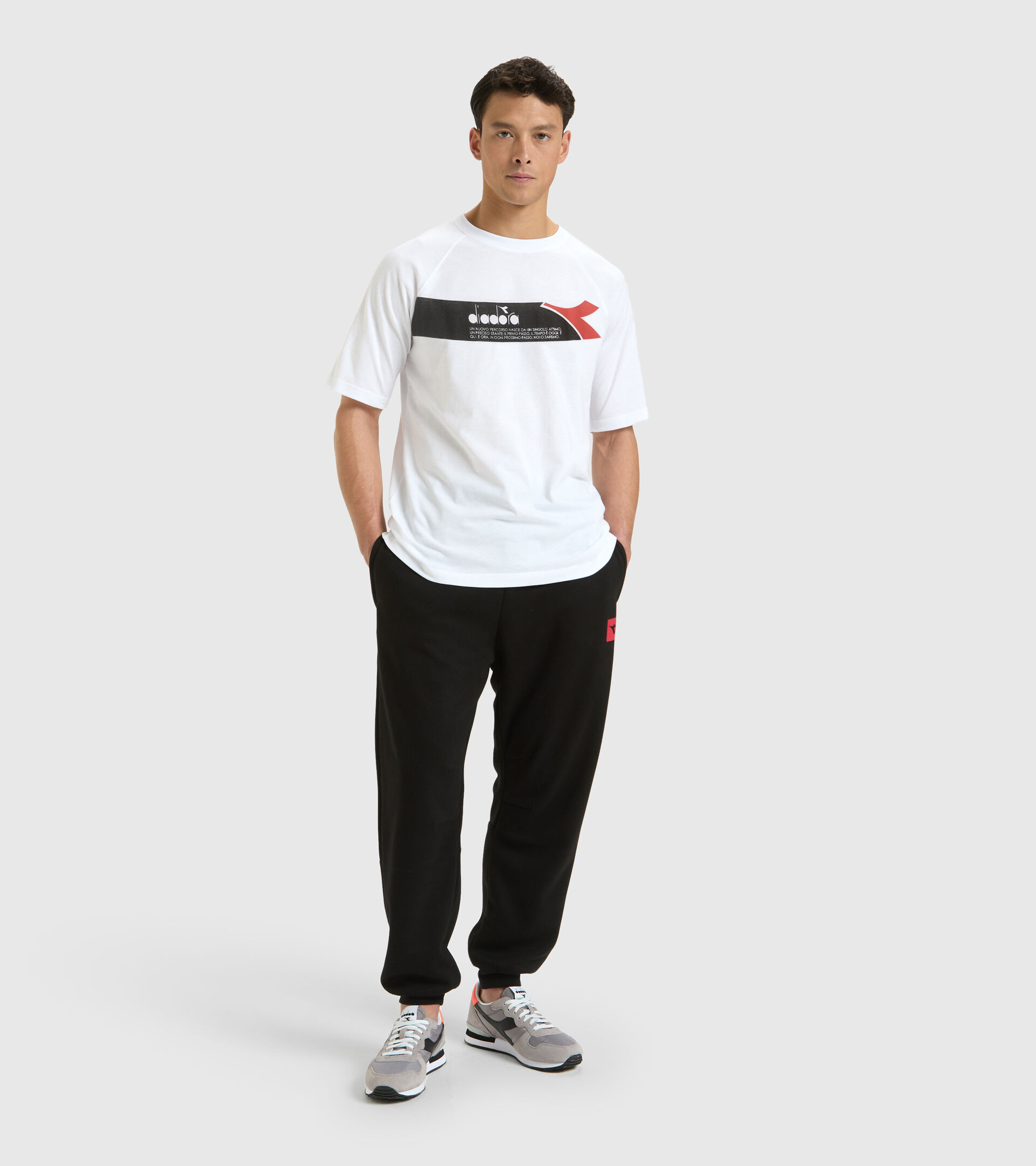 T-shirt en coton mélangé - Homme T-SHIRT SS URBANITY BLANC VIF - Diadora