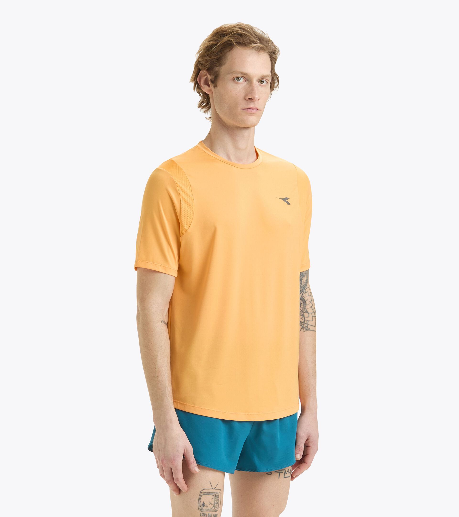 T-shirt de running - Homme SS T-SHIRT TECH RUN CREW CO KUMQUAT - Diadora