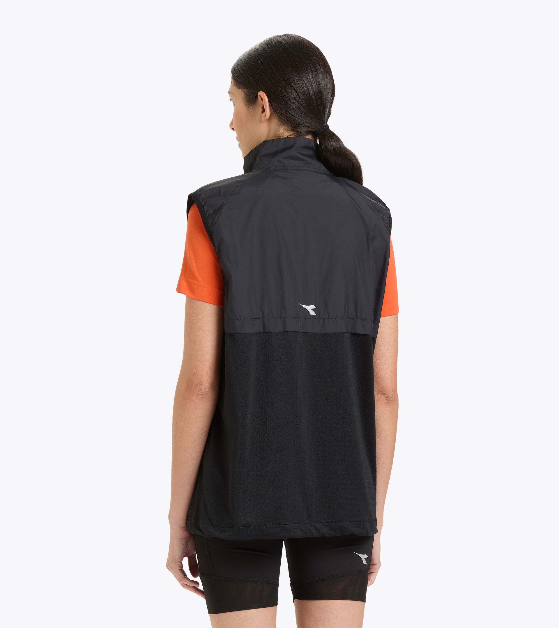 Gilet da running - Donna L. PACKABLE VEST NERO - Diadora