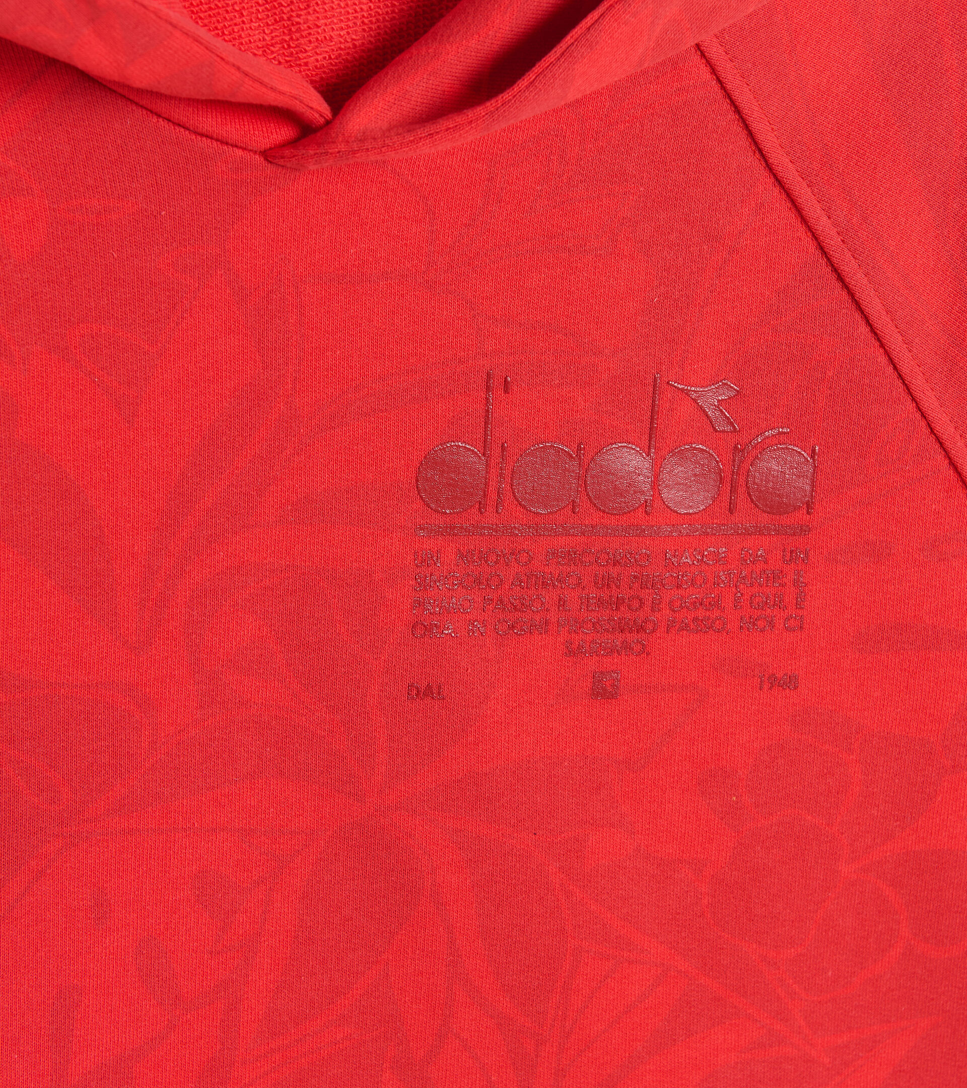 Crop Hoodie aus Baumwolle - Damen L. HOODIE CROP MANIFESTO MOHNBLUME ROT - Diadora