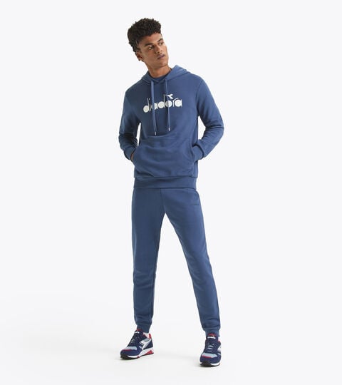 Non-brushed cotton tracksuit (hoodie and trousers) - Men HOODIE LOGO TRACKSUIT blue  - null
