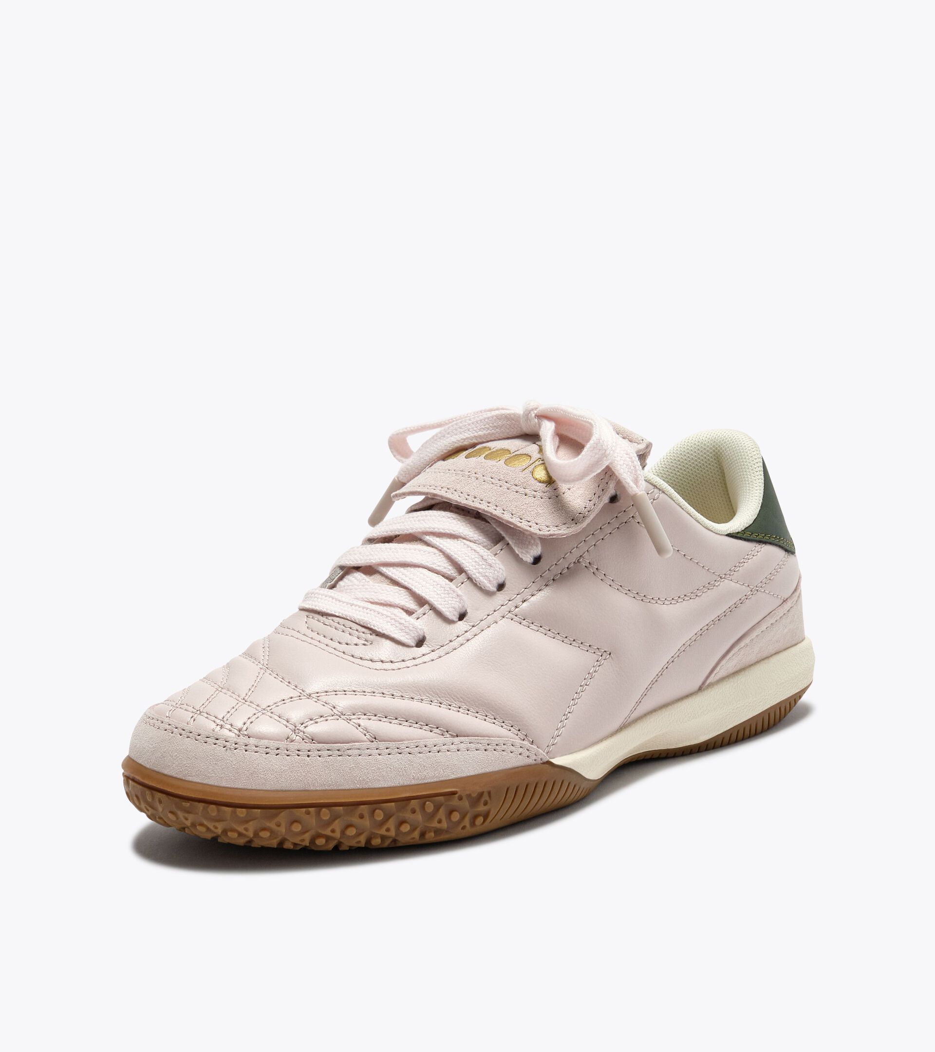 Terrace-style Leather Sneakers - All-gender GOLD INDOOR METAL PINK BABY - Diadora