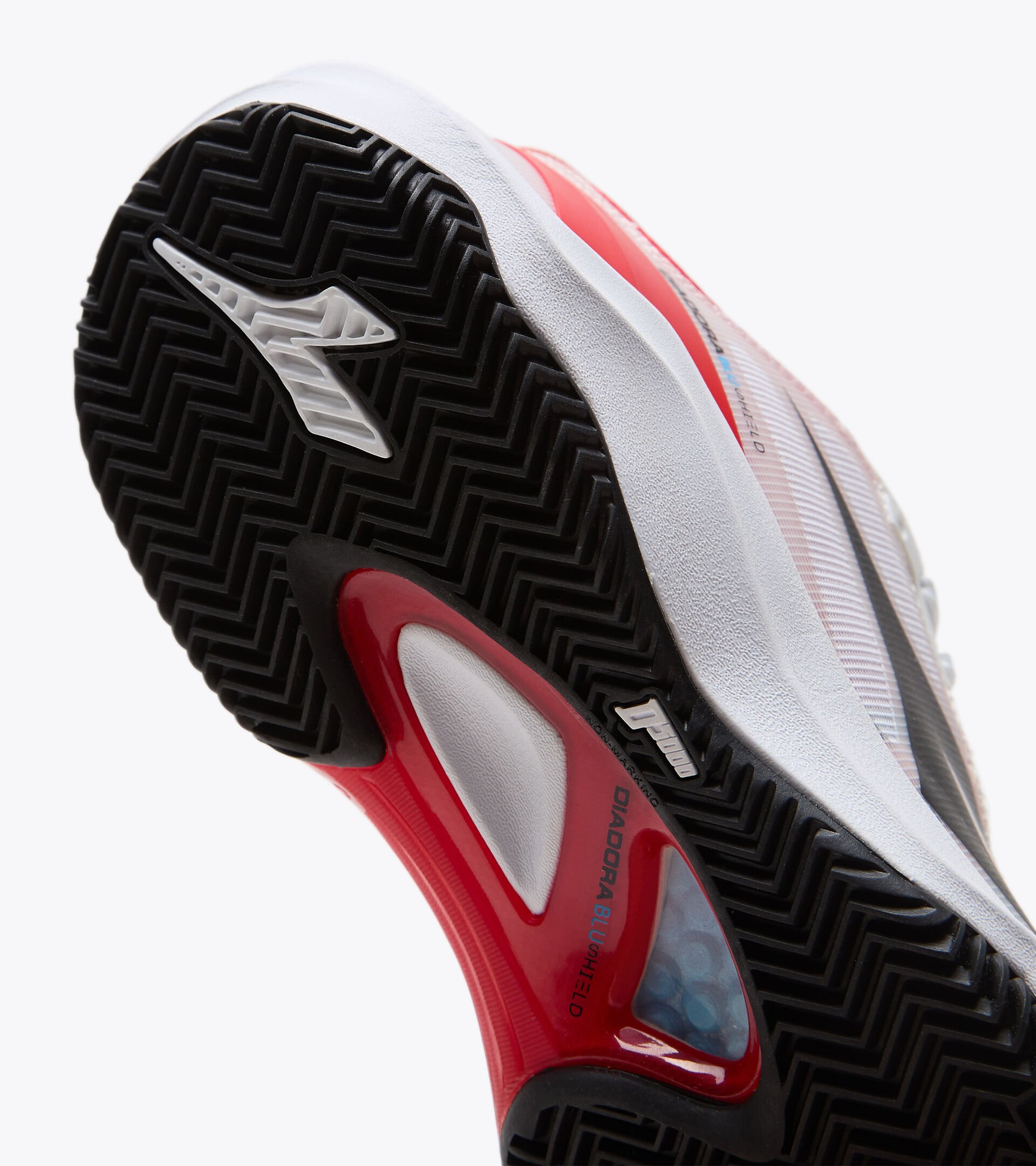 Clay court tennis shoe - Men SPEED BLUSHIELD FLY 3 + CLAY WHITE/BLACK/FIERY RED - Diadora