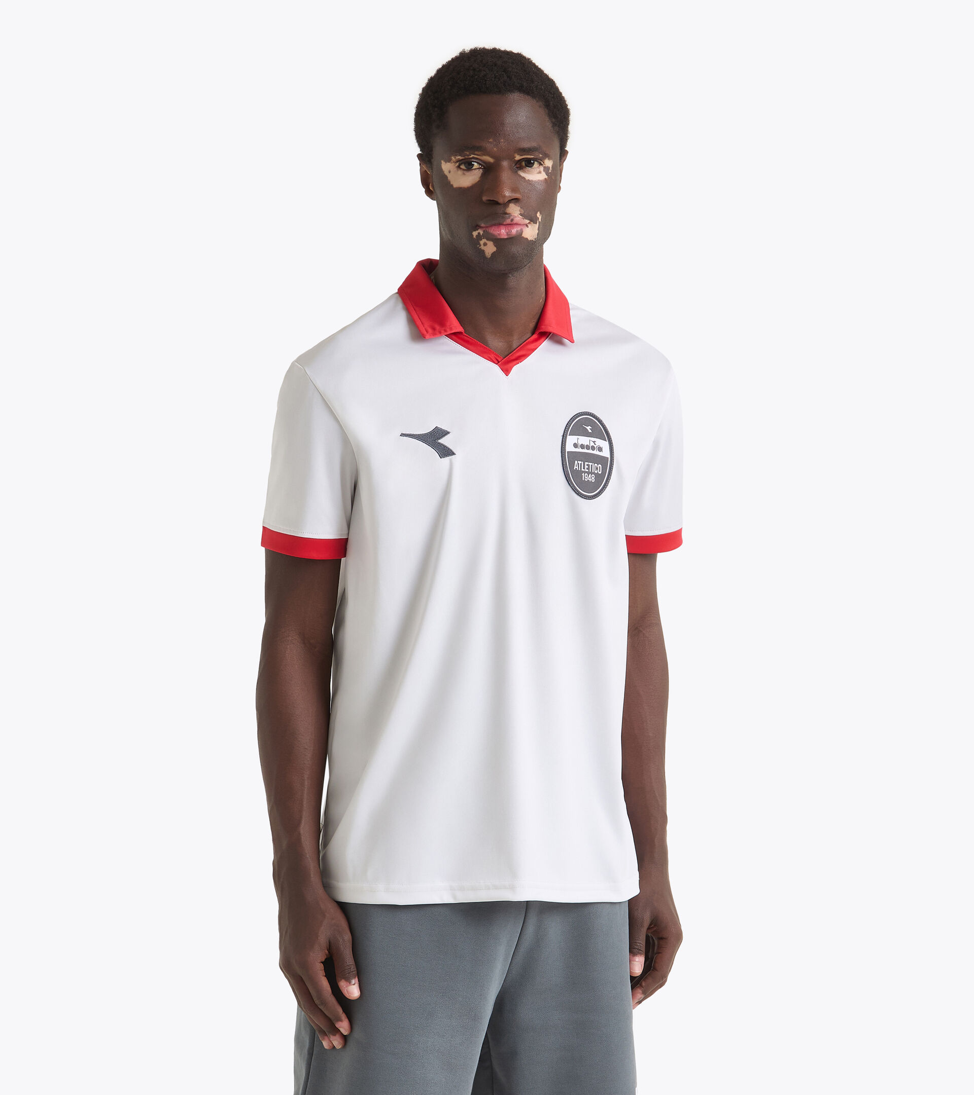 Calcio-inspired polyester shirt - Made in Italy - All-gender POLO SS LEGACY WHITE ALYSSUM - Diadora