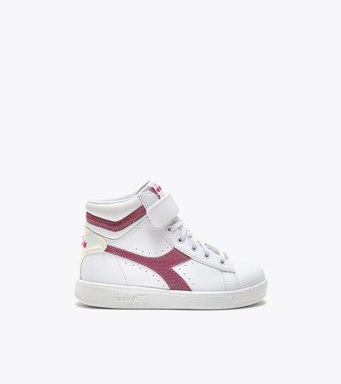 Sports shoes - Kids 4-8 years GAME P HIGH GIRL PS WHITE/CLARET RED - Diadora