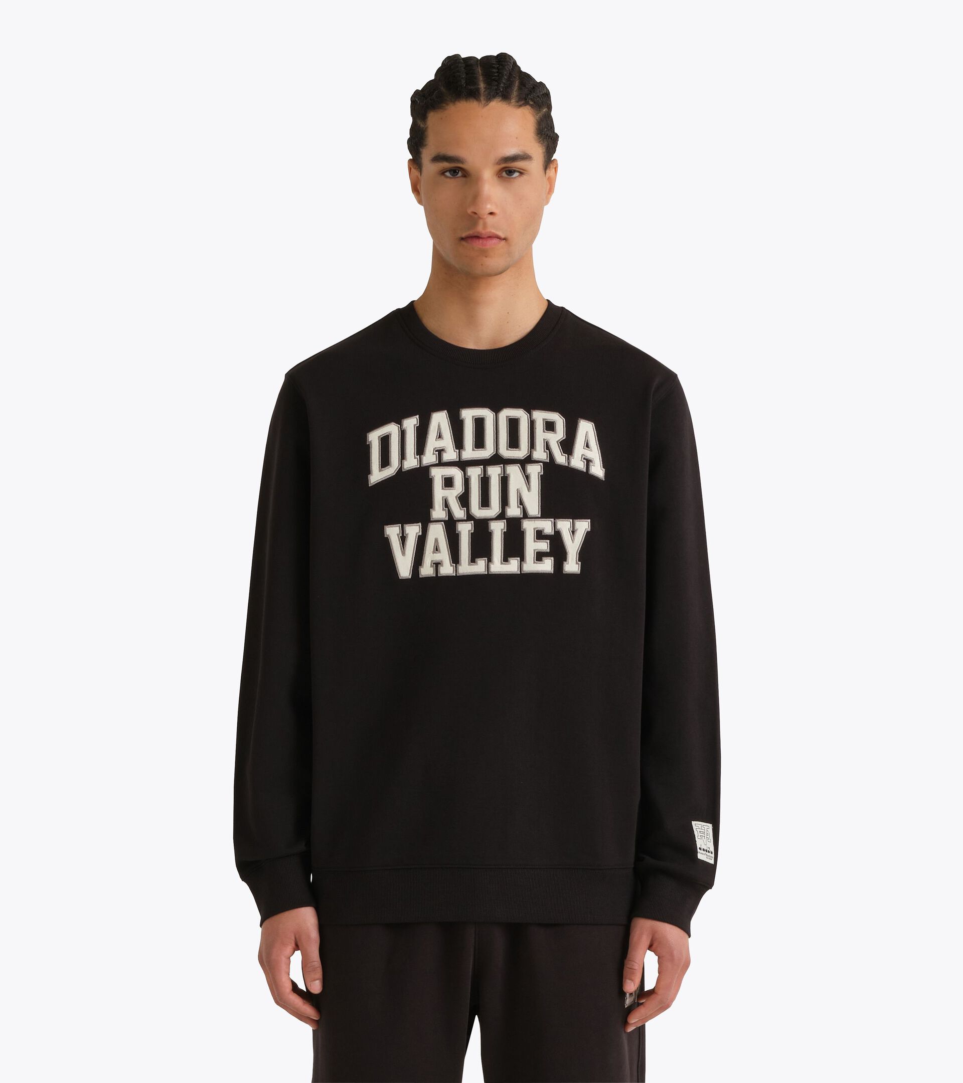 Sudadera de cuello redondo - Run Valley - Para todos los g&eacute;neros
 SWEATSHIRT CREW RUN VALLEY NEGRO - Diadora
