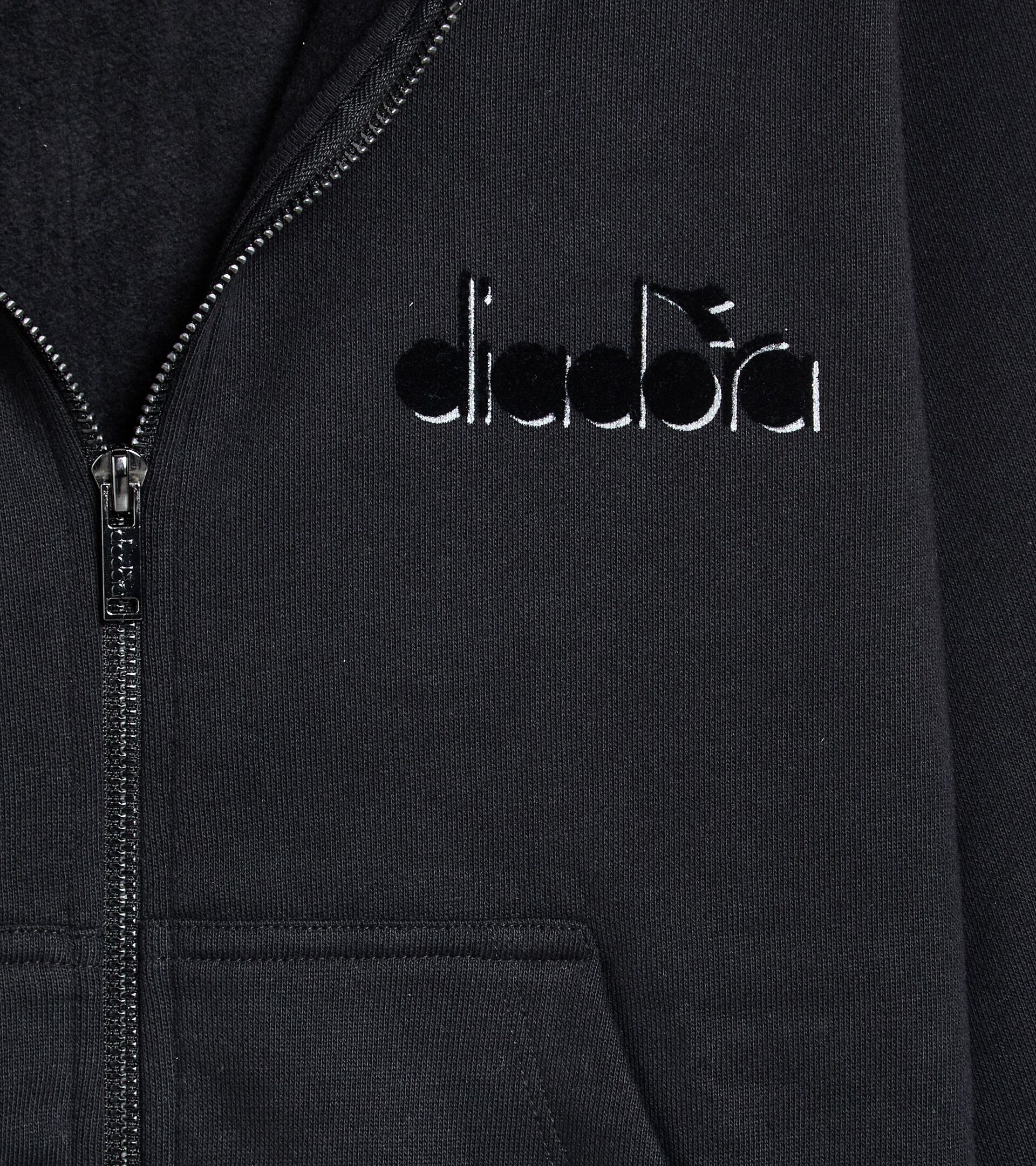 Felpa con cappuccio e zip - Ragazza JG. HOODIE FZ FREGIO NERO - Diadora
