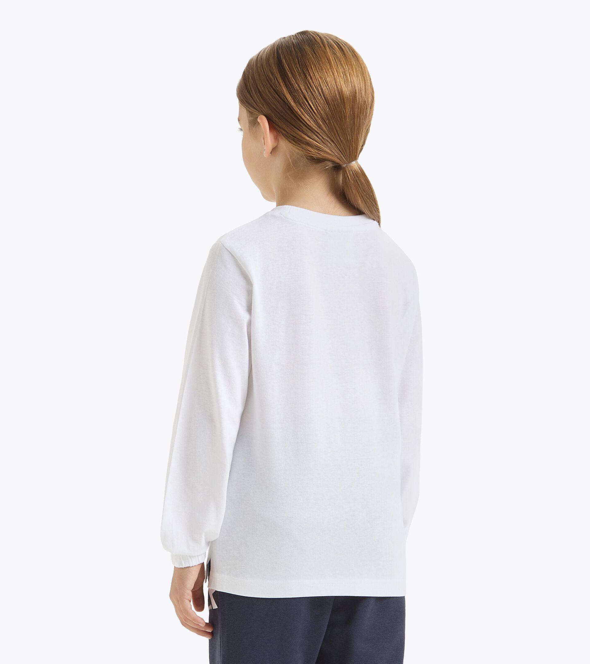 Long-sleeved t-shirt - Girl JG. T-SHIRT LS GLOSS OPTICAL WHITE - Diadora