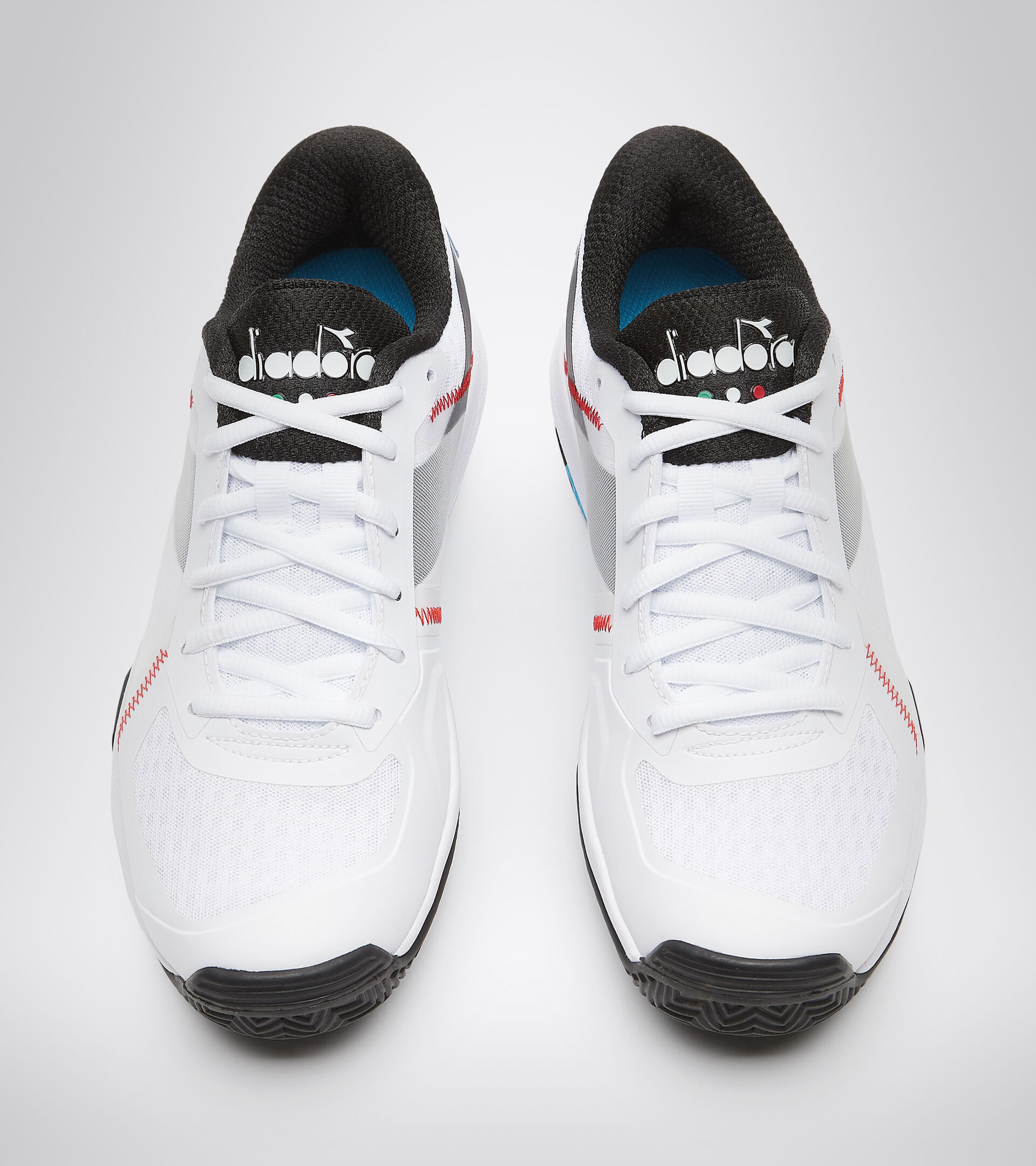 Tennis shoes for clay courts - Men TROFEO CLAY WHITE/BLACK/BLUE JEWEL - Diadora