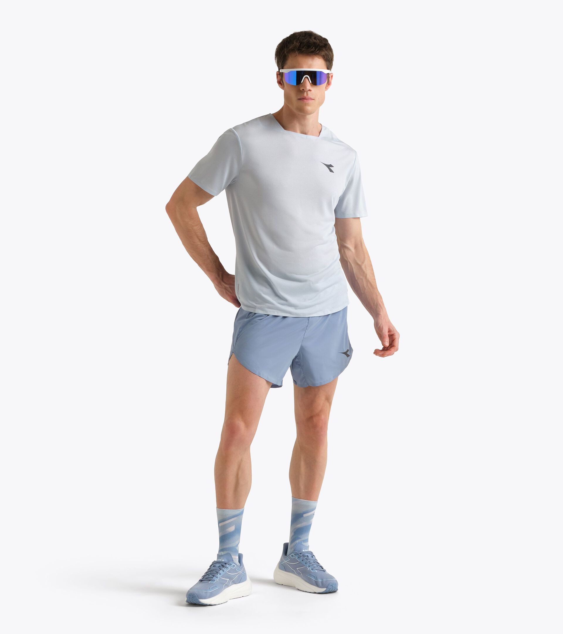 Pantalones cortos 5&rsquo;&rsquo; FIBRAZERO  - Running - Hombre SHORTS 5 SUPER LIGHT FIBRAZERO CIELO INFINITO - Diadora