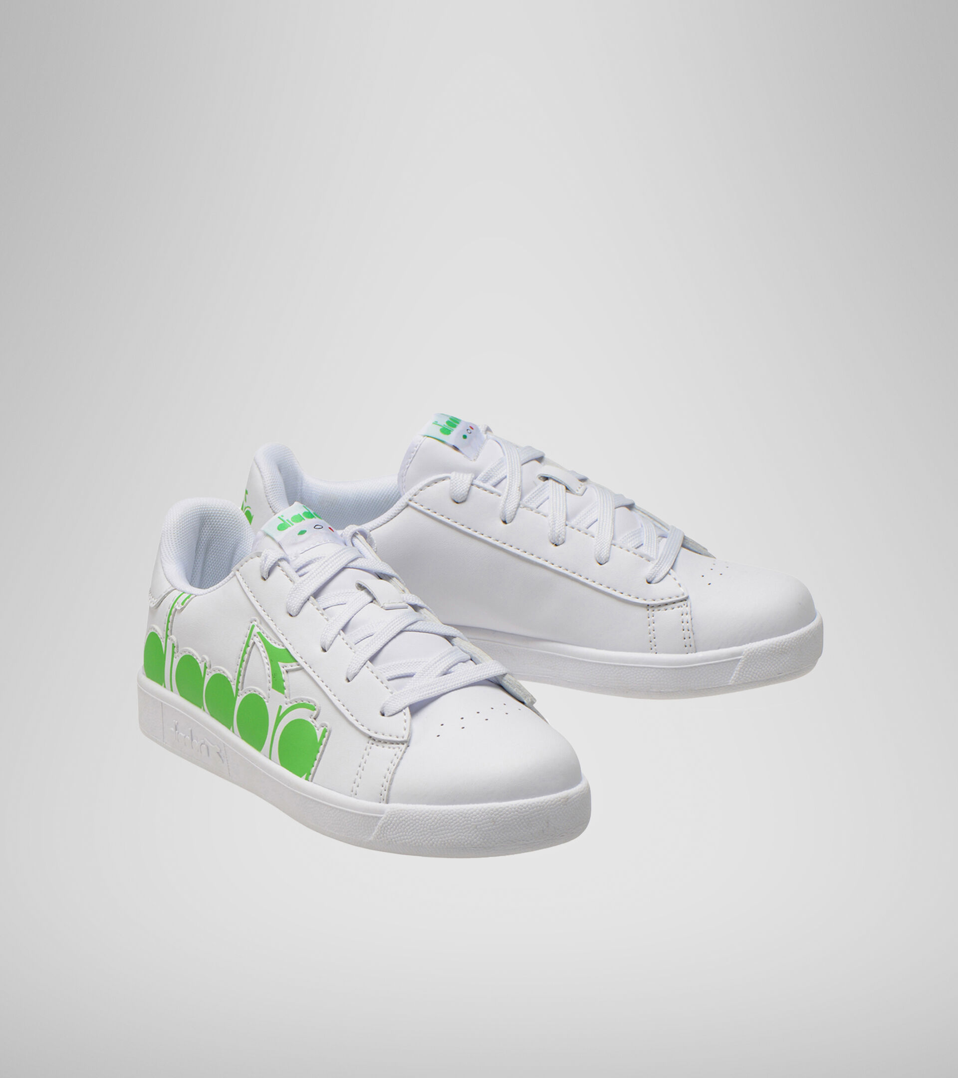 Sports shoe - Unisex kids GAME P BOLDER GS WHITE/GREEN EVIDENCE - Diadora