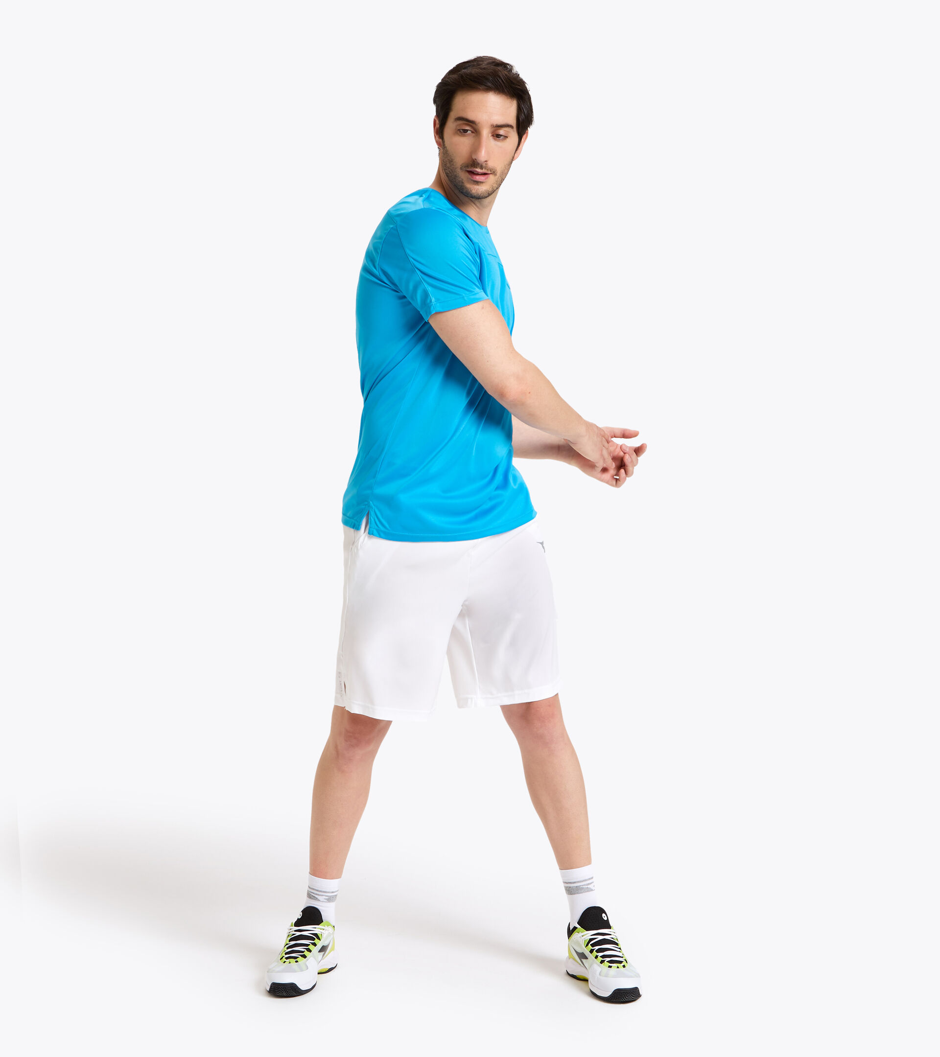 T-shirt de tennis - Homme T-SHIRT TEAM BLEU ROI FLUO - Diadora