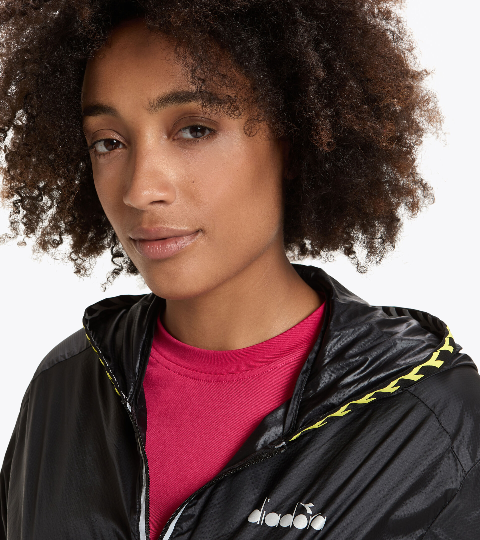 Running windbreaker - Women L. MULTILAYER JACKET BE ONE BLACK - Diadora