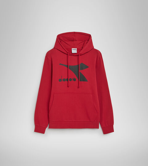 HOODIE CHROMIA, ROJO SALVIA Sudadera deportiva con capucha - Hombre HOODIE CHROMIA ROJO SALVIA - Diadora