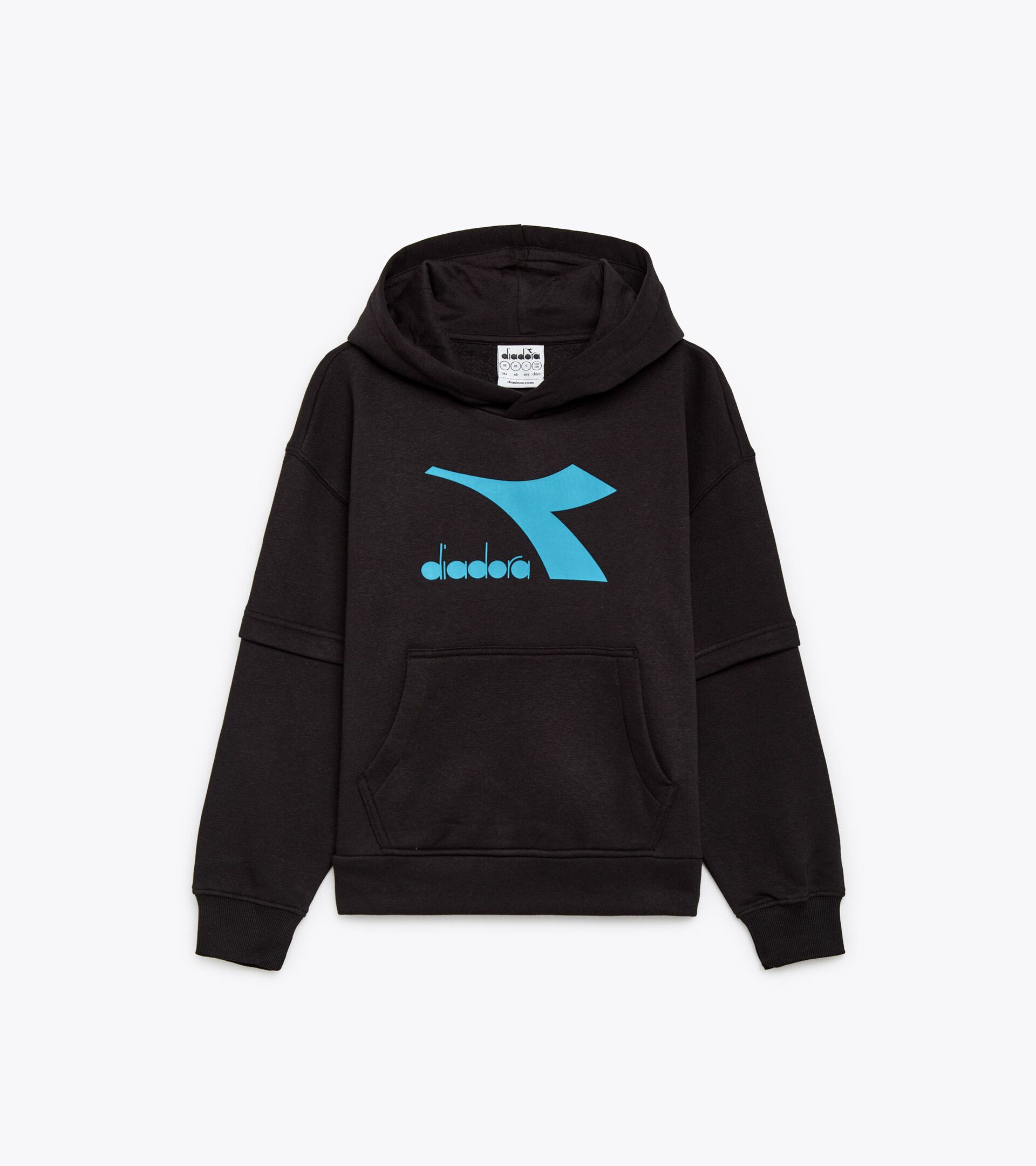 Sweat-shirt de sport - Garçon JB. HOODIE NEON NOIR - Diadora