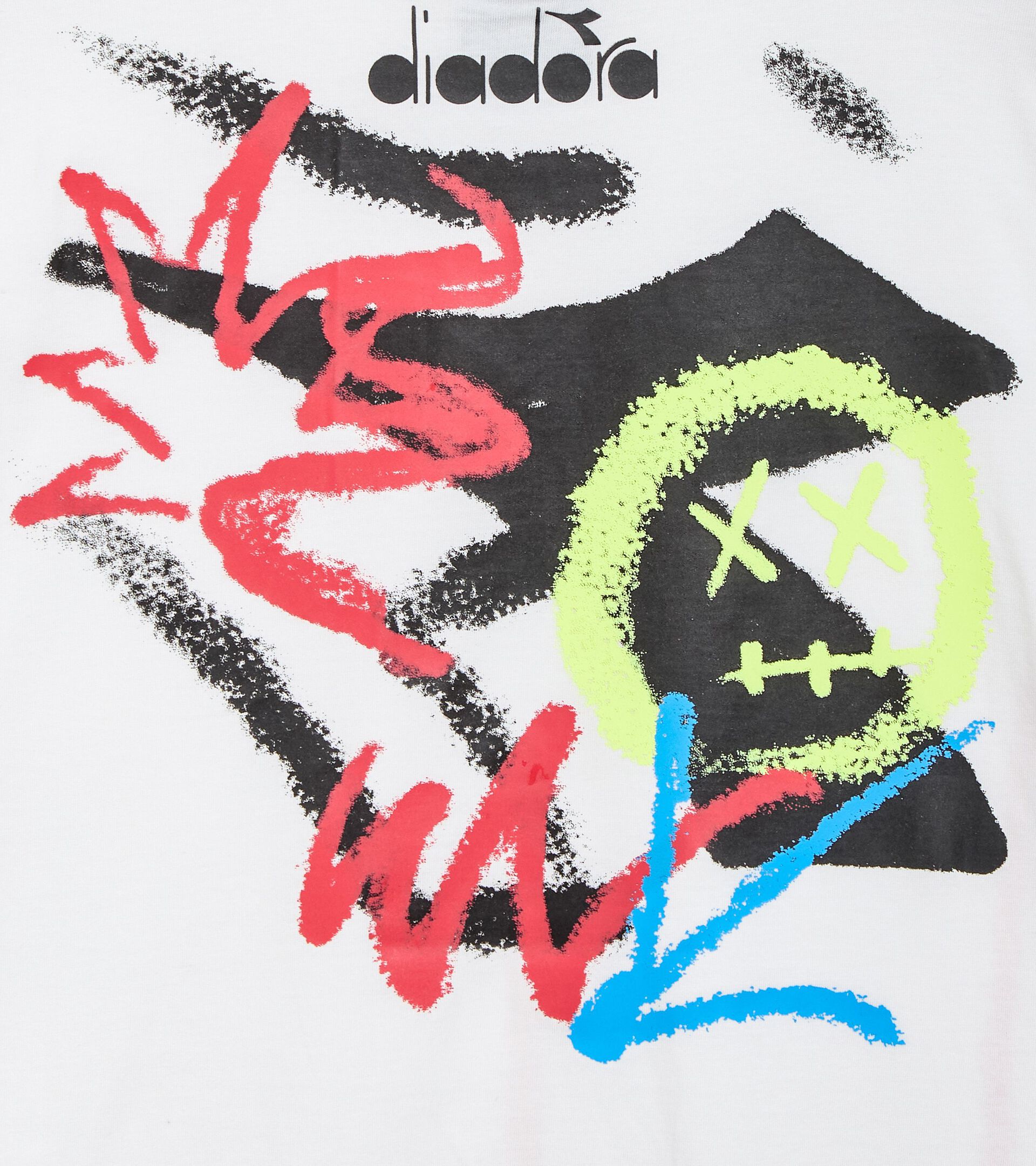 T-Shirt - Graffiti-Print - Jungen JB. T-SHIRT SS GRAFFITI ANTIQUITAT WEISS - Diadora