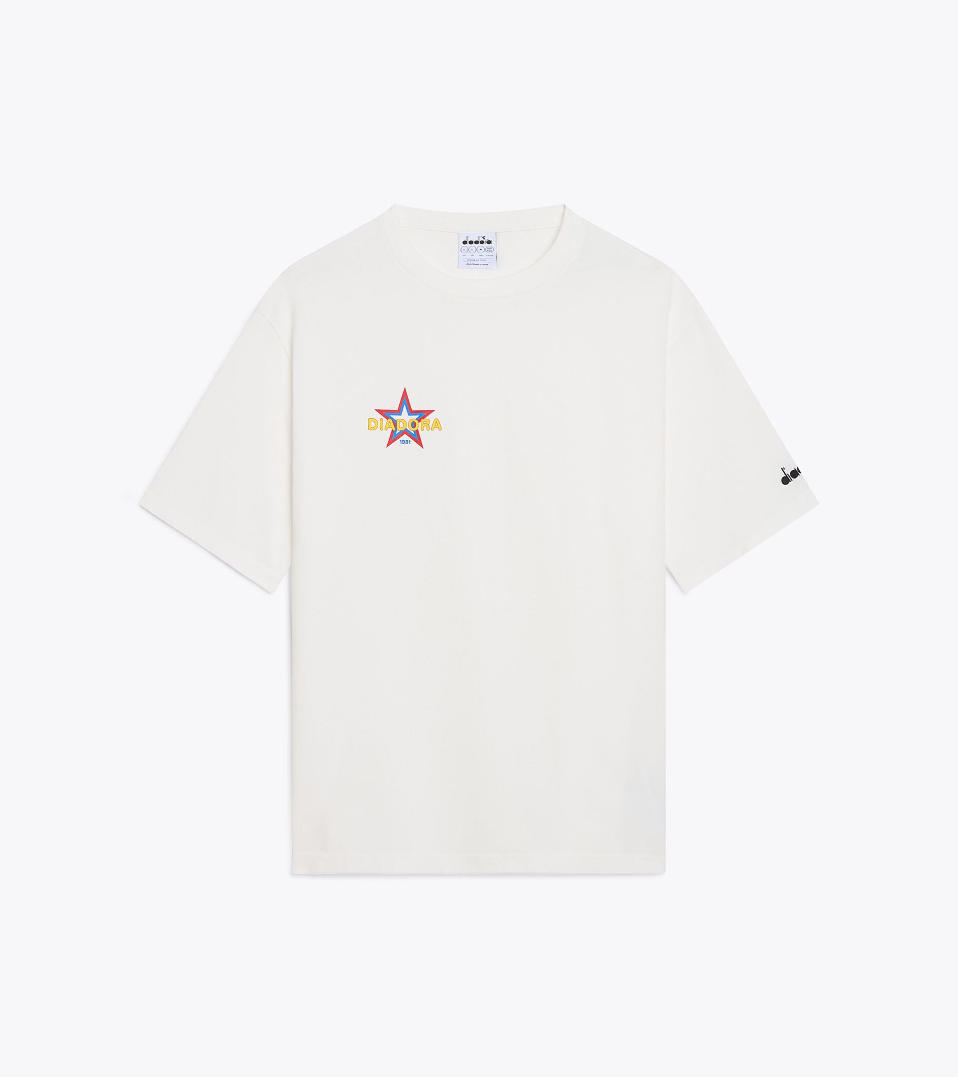 Recycled Cotton T-shirt - Made In Italy - All-gender T-SHIRT SS LEGACY II WHITE MILK - Diadora