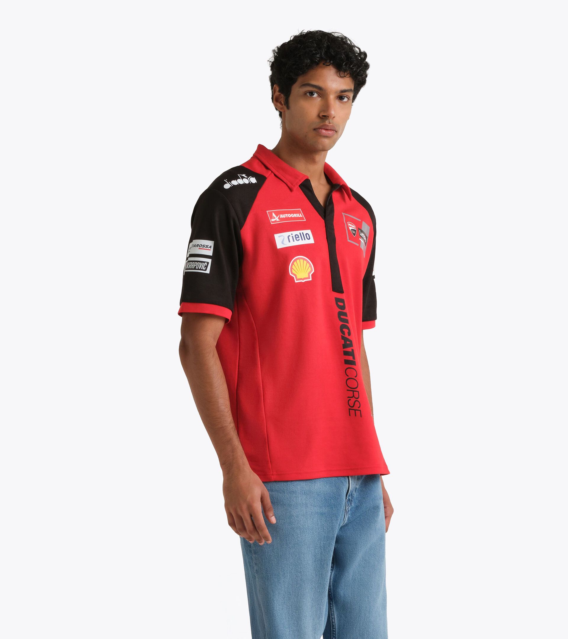 Polo deportiva r&eacute;plica Ducati MotoGP 2026 - Hombre POLO DUCATI REPLICA MGP26 DUCATI MGP ROJO/NEGRO - Diadora