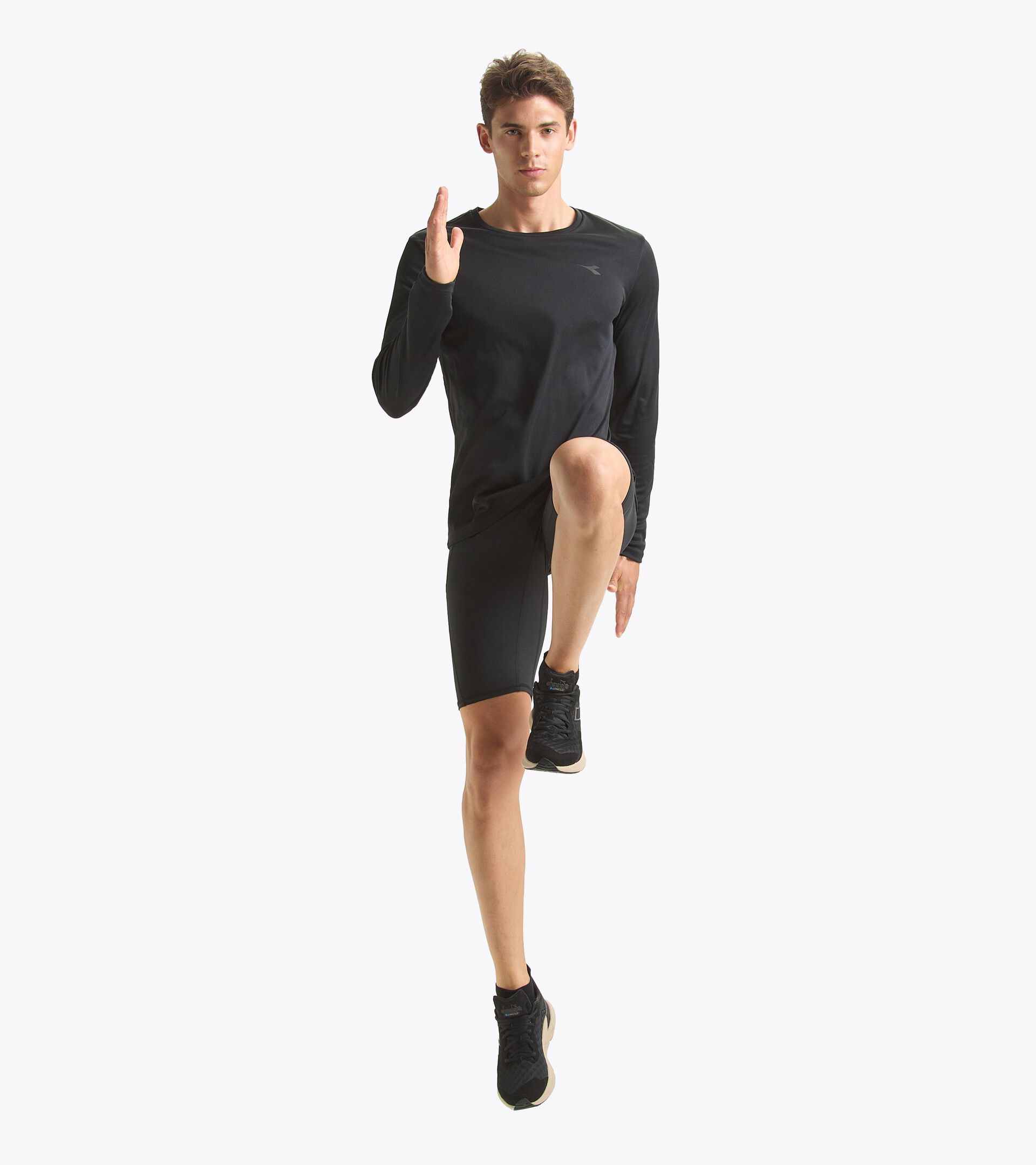 Running shorts - Men SHORT TIGHTS BLACK - Diadora