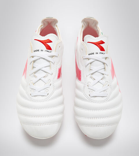 BRASIL ELITE2 TECH ITA LPX, WHITE/MILANO RED Firm ground and synthetic pitches football boots - Men’s BRASIL ELITE2 TECH ITA LPX WHITE/MILANO RED - Diadora