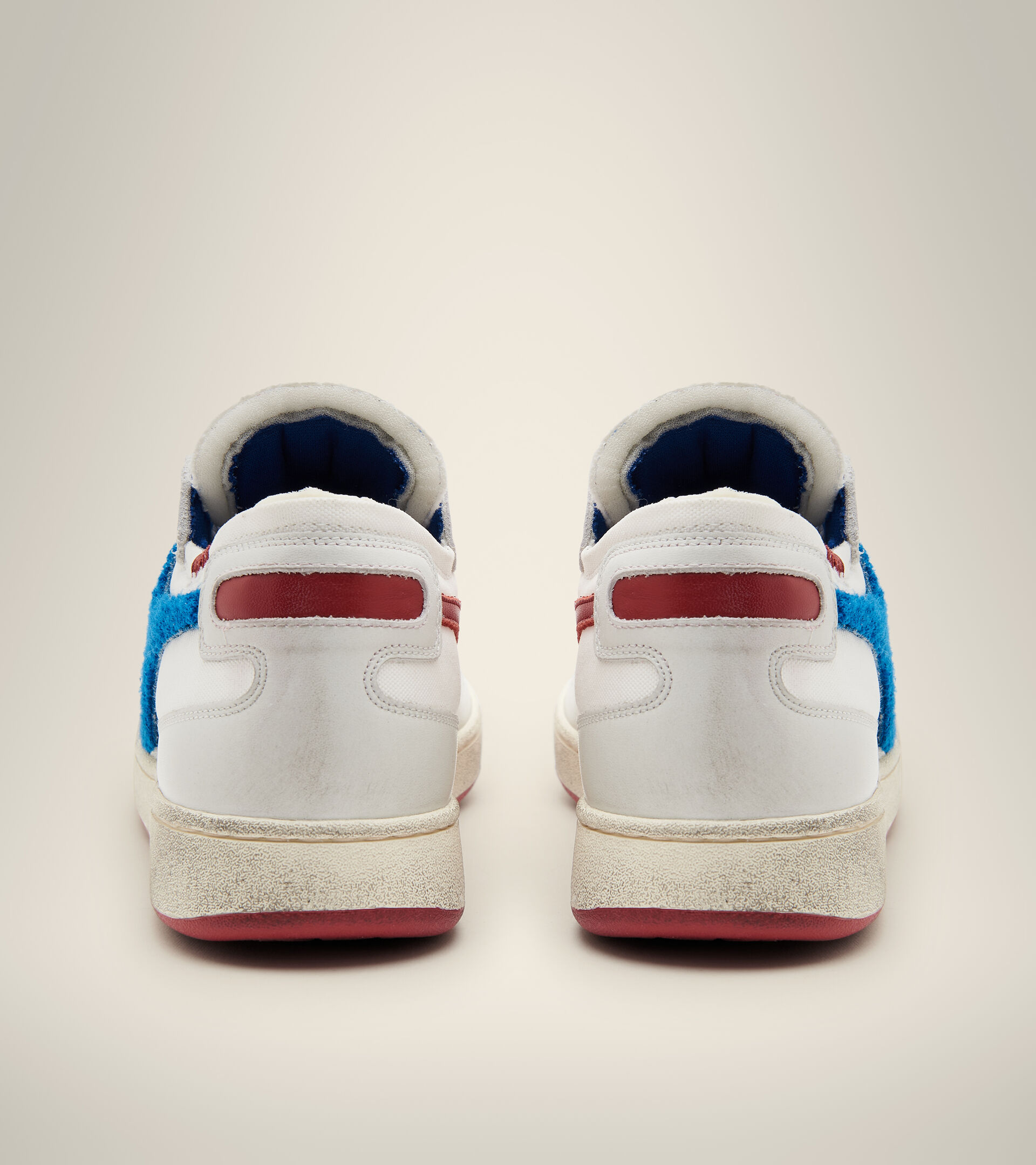 Heritage shoe - Unisex MI BASKET ROW CUT TERRY WHITE/SNORKEL BLUE - Diadora