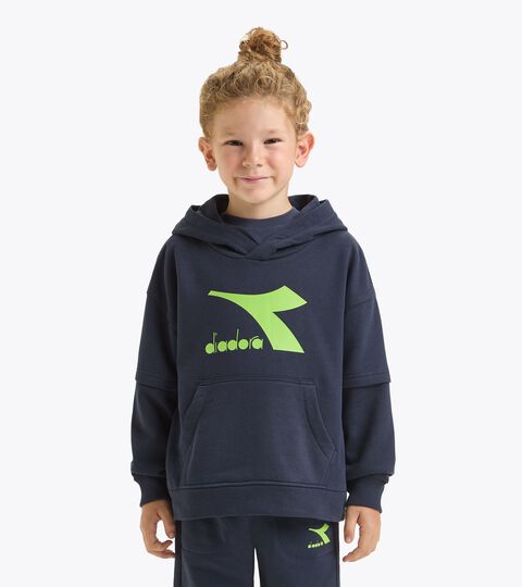 Sporty hoodie - Boy JB. HOODIE NEON CLASSIC NAVY - Diadora
