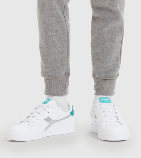 GAME P GS GIRL, WHITE/BLUE TURQUOISE Sports shoes - Youth 8-16 years GAME P GS GIRL WHITE/BLUE TURQUOISE - Diadora
