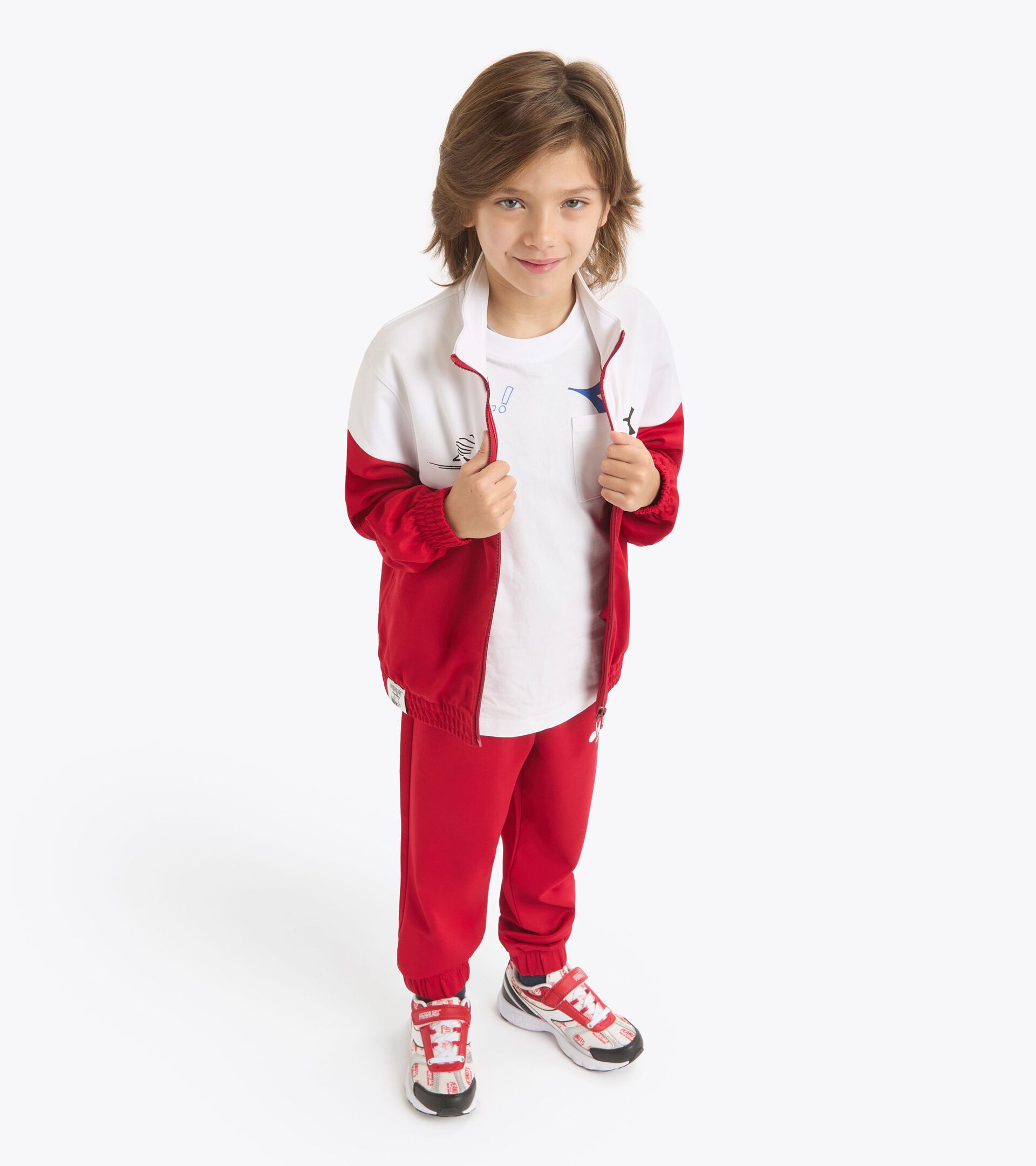 Peanuts sports tracksuit - Kids 
 JU. TRACKSUIT FZ PEANUTS RED SALSA - Diadora