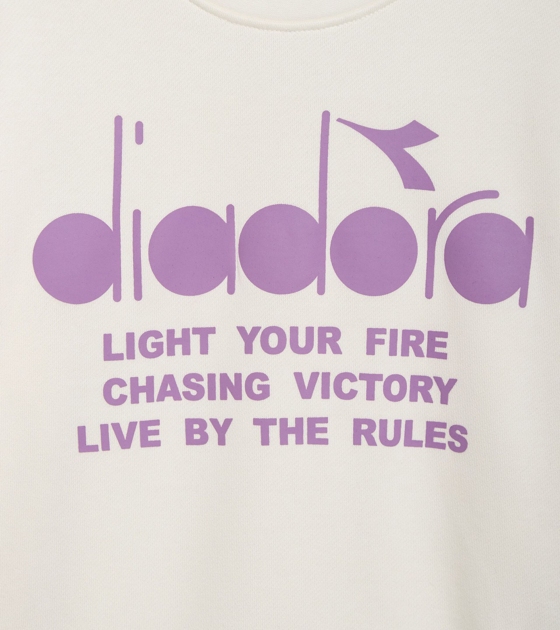 Cropped Sweatshirt - Mädchen JG.SWEATSHIRT CREW LOGO PASTEL WOLKE CREME - Diadora