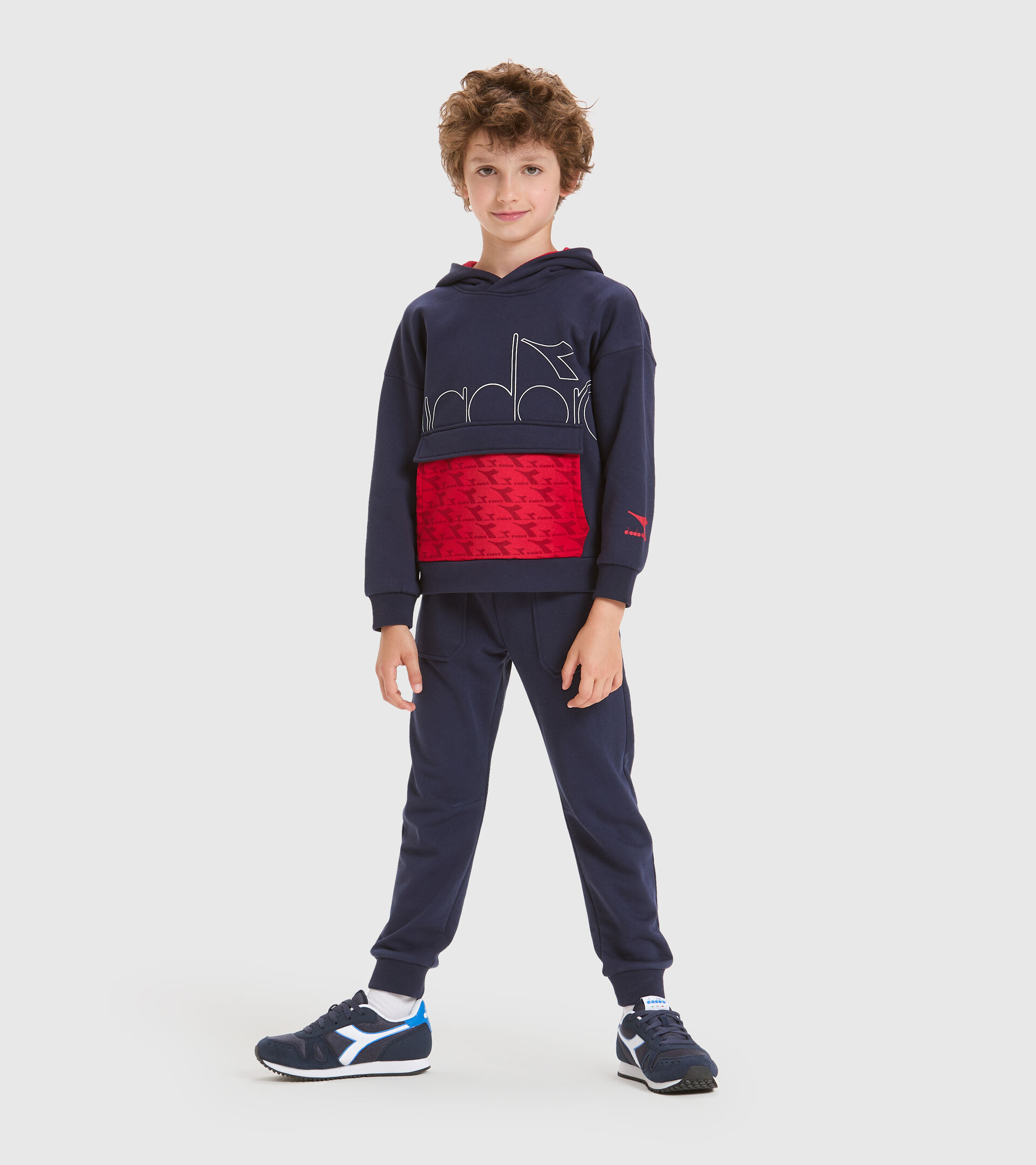 Apparel Sport BAMBINO JB.HOODIE HOOPLA CLASSIC NAVY Diadora