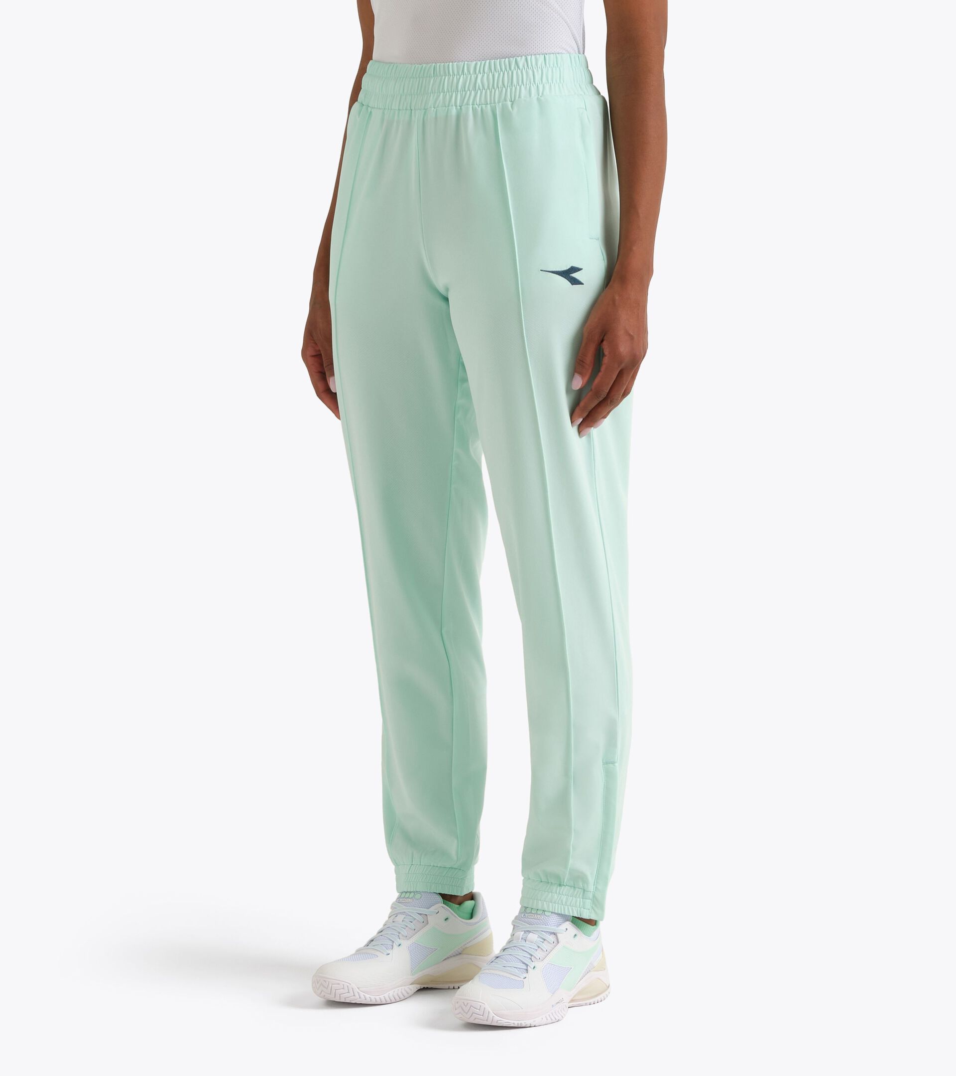 Tennis track pants made of recycled microfiber - Competition - Women&rsquo;s L. TRACK PANTS MATCH BAY GREEN - Diadora