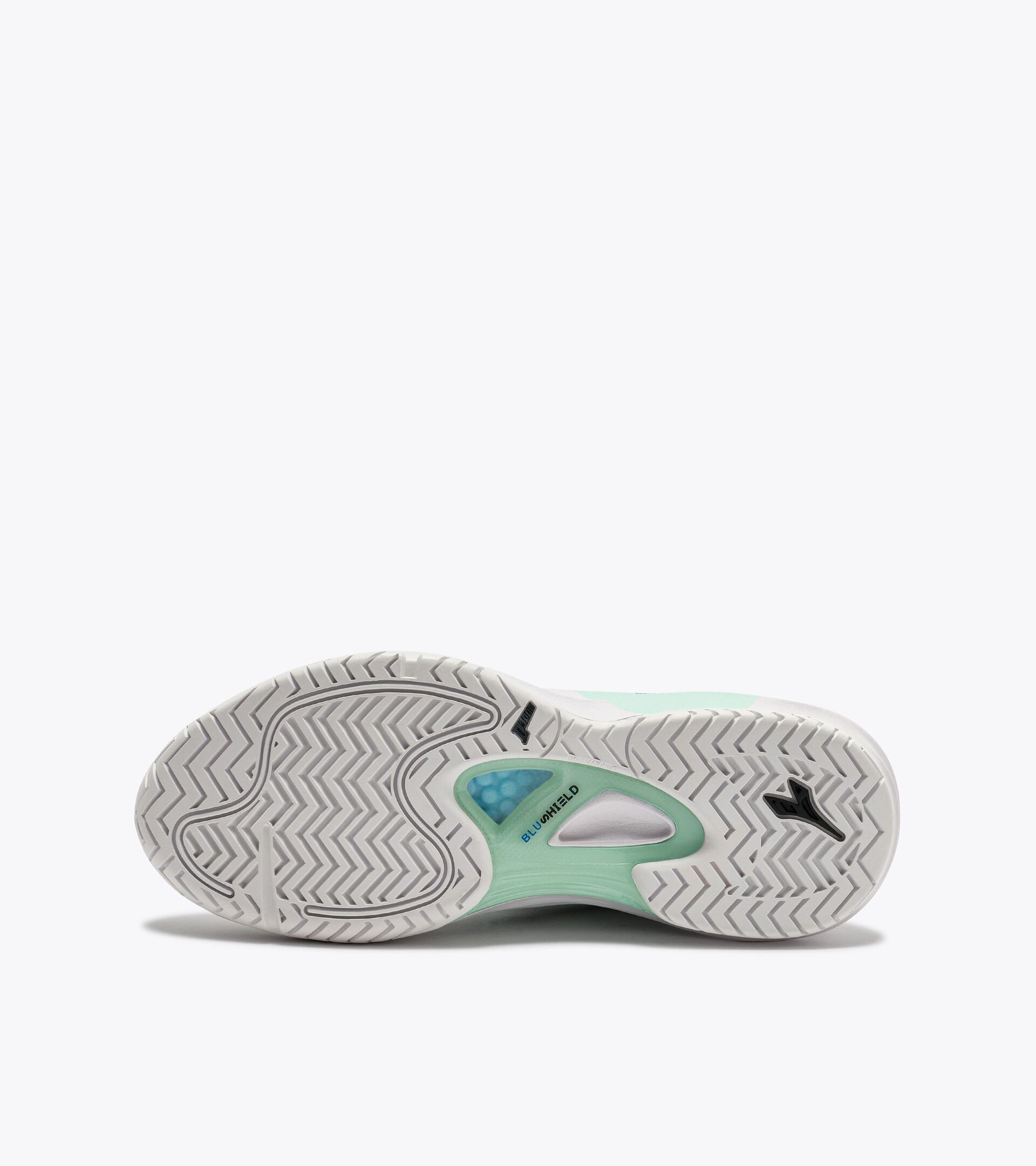 Tennis shoe for clay courts and firm grounds - Precision - Women&rsquo;s
 SPEED BLUSHIELD FLY 5 W AG CABBAGE/ BLACK/WHITE - Diadora