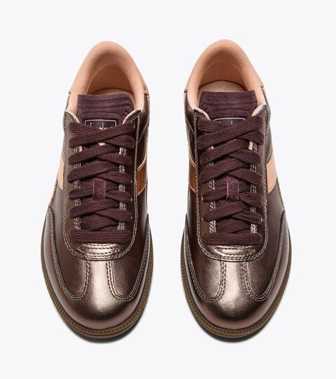 TRAINER METALIZED, DECADENT CHOCOLATE Metalized leather sneakers - All-gender TRAINER METALIZED DECADENT CHOCOLATE - Diadora