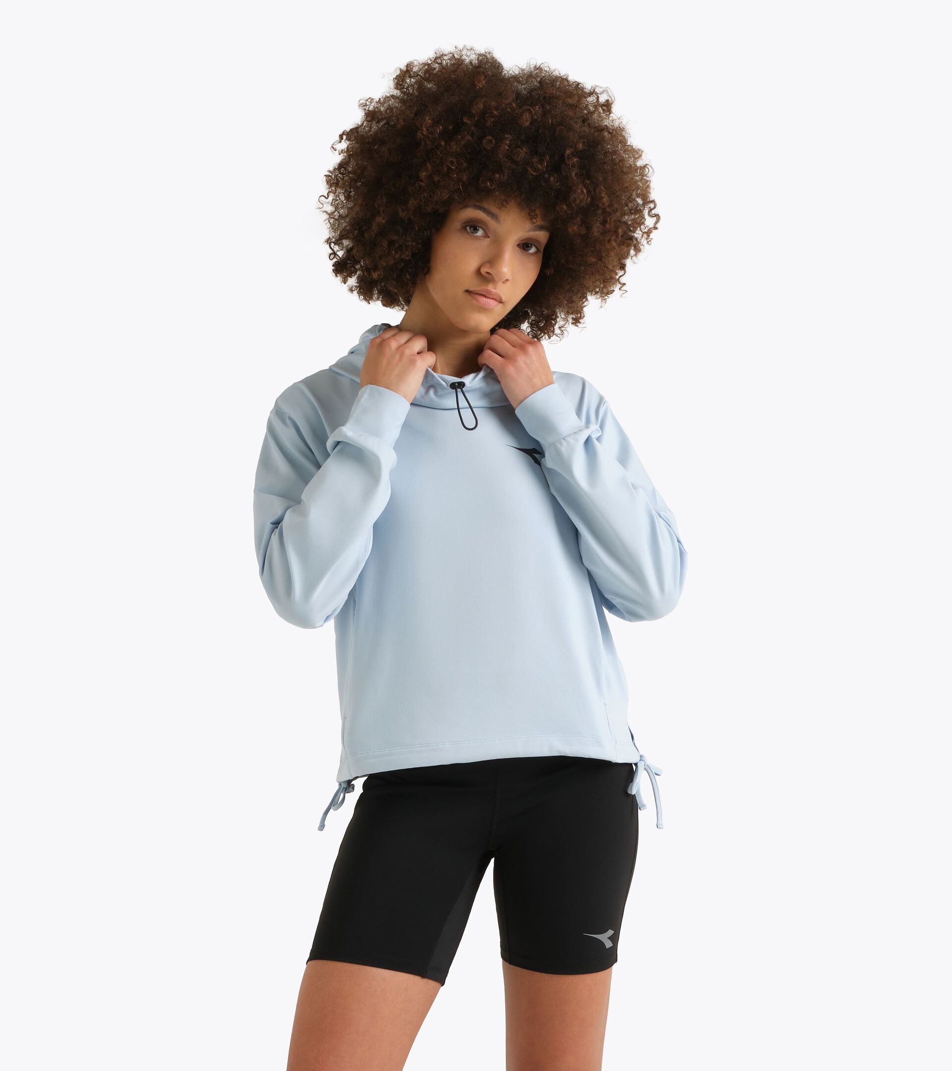 Post-workout jersey hoodie - Women&rsquo;s
 L. JERSEY PULLOVER HOODIE RUN CREW SKYRIDE - Diadora