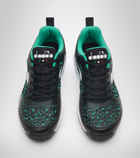 S.SHOT CLAY, NEGRO/BLANCO/VERDE ACEBO Zapatillas de tenis para terrenos duros y tierra batida - Hombre S.SHOT CLAY NEGRO/BLANCO/VERDE ACEBO - Diadora