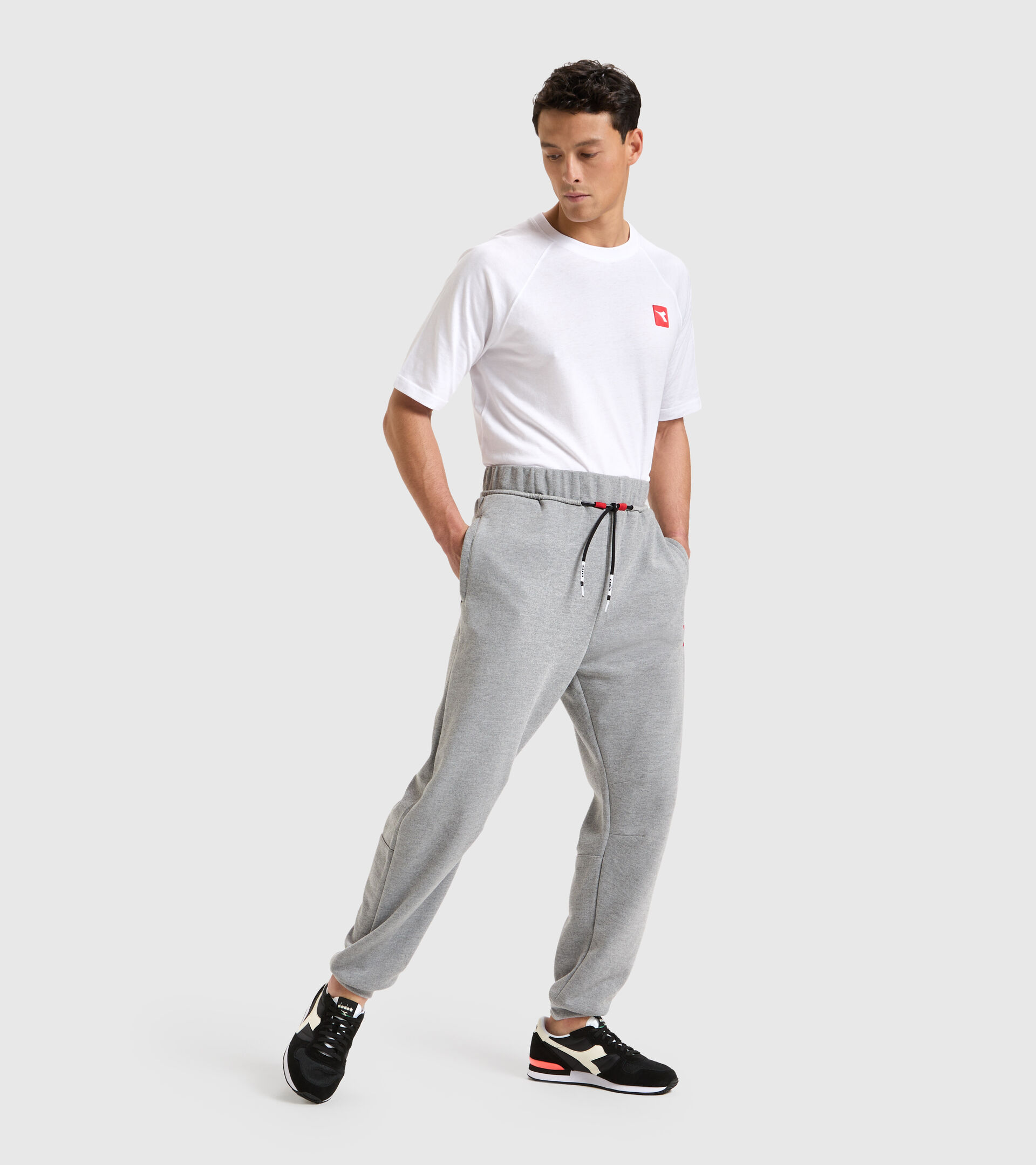 Sports trousers - Men JOGGER PANT URBANITY LIGHT MIDDLE GREY MELANGE - Diadora