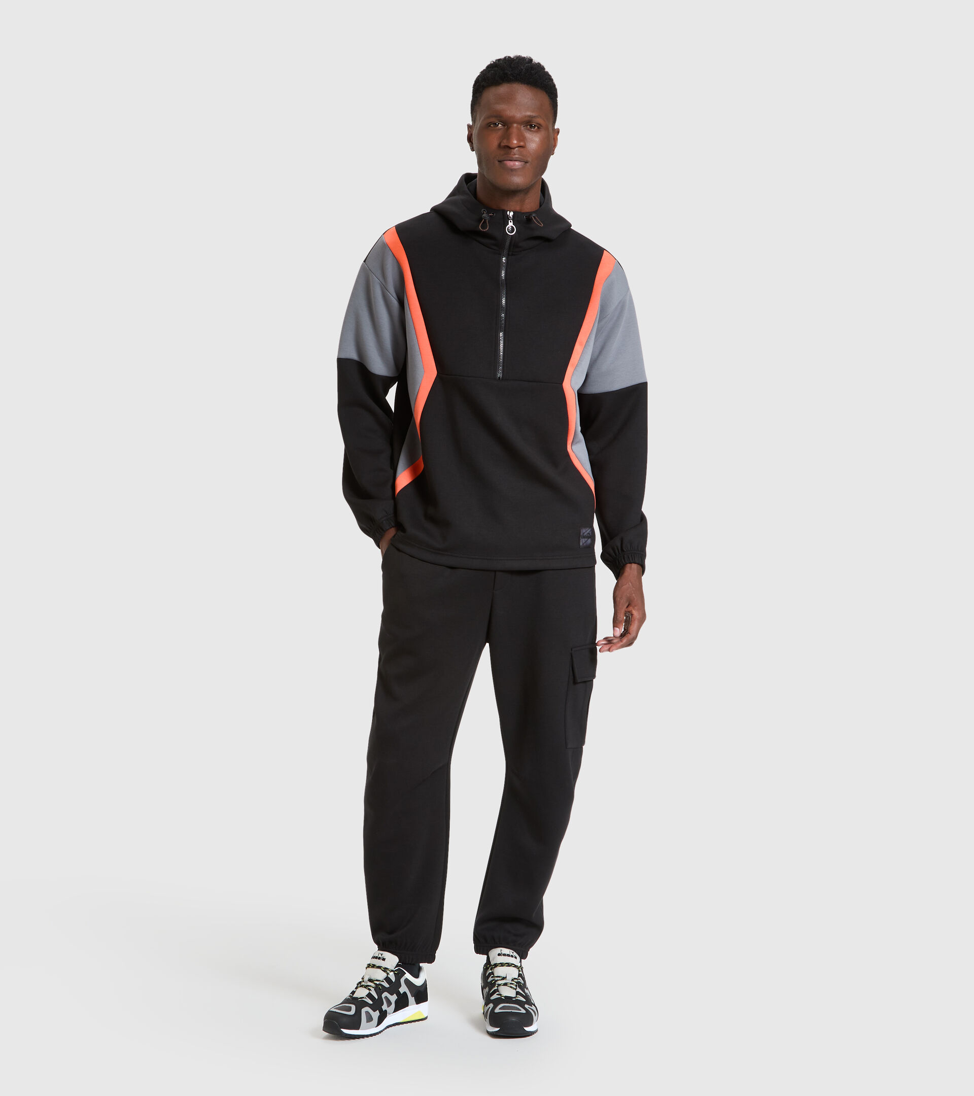 Hooded sweatshirt - Men HOODIE URBANITY BLACK - Diadora