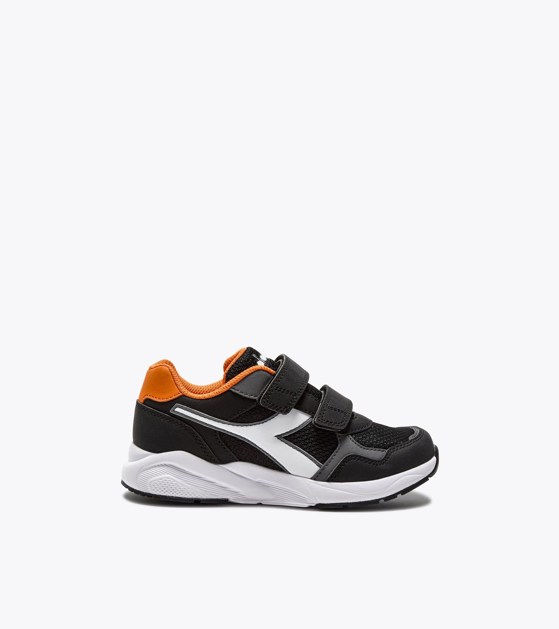 Junior running shoe - All-Gender FALCON 5 JR V BLACK/WHITE/ORANGE - Diadora