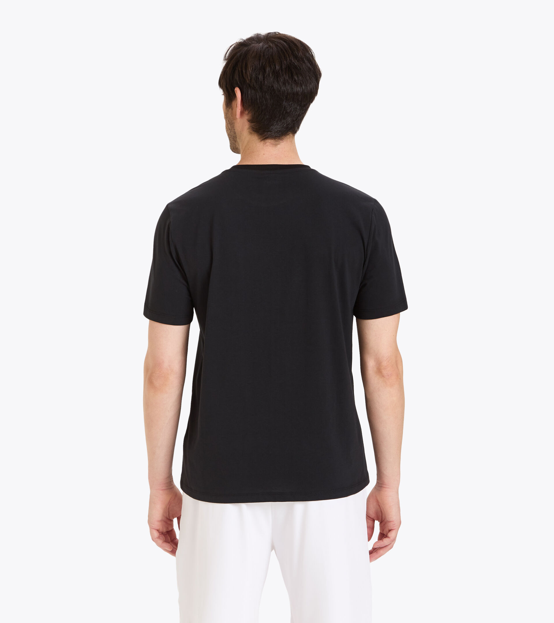 Tennis T-shirt - Men SS T-SHIRT DIADORA CLUB BLACK - Diadora